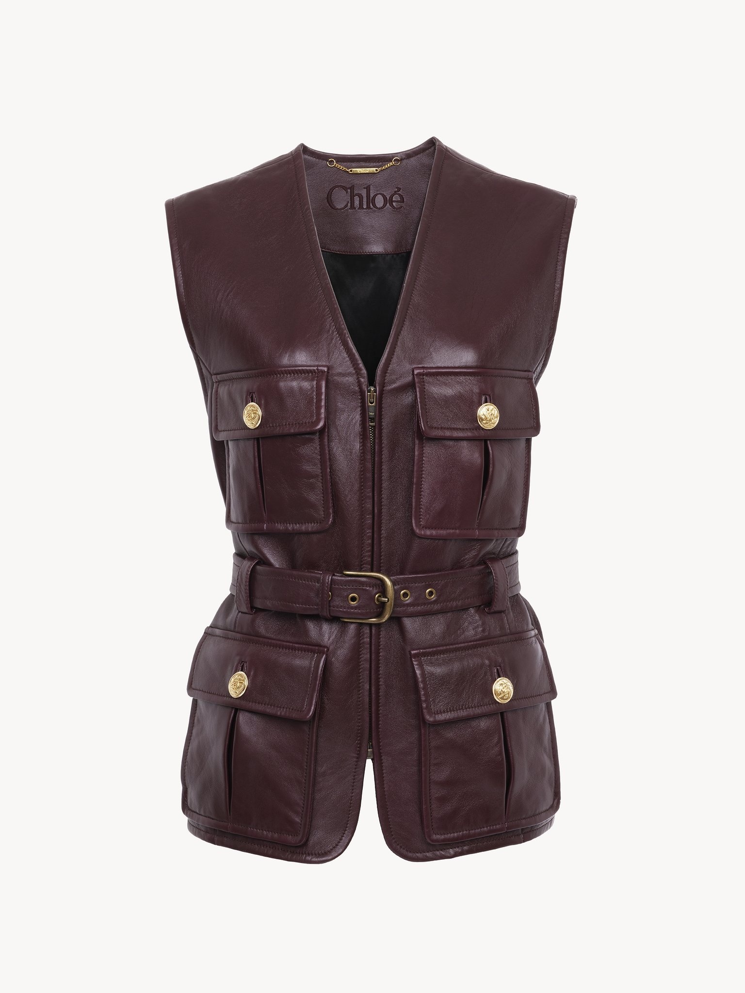 UTILITARIAN VEST IN LEATHER - 2