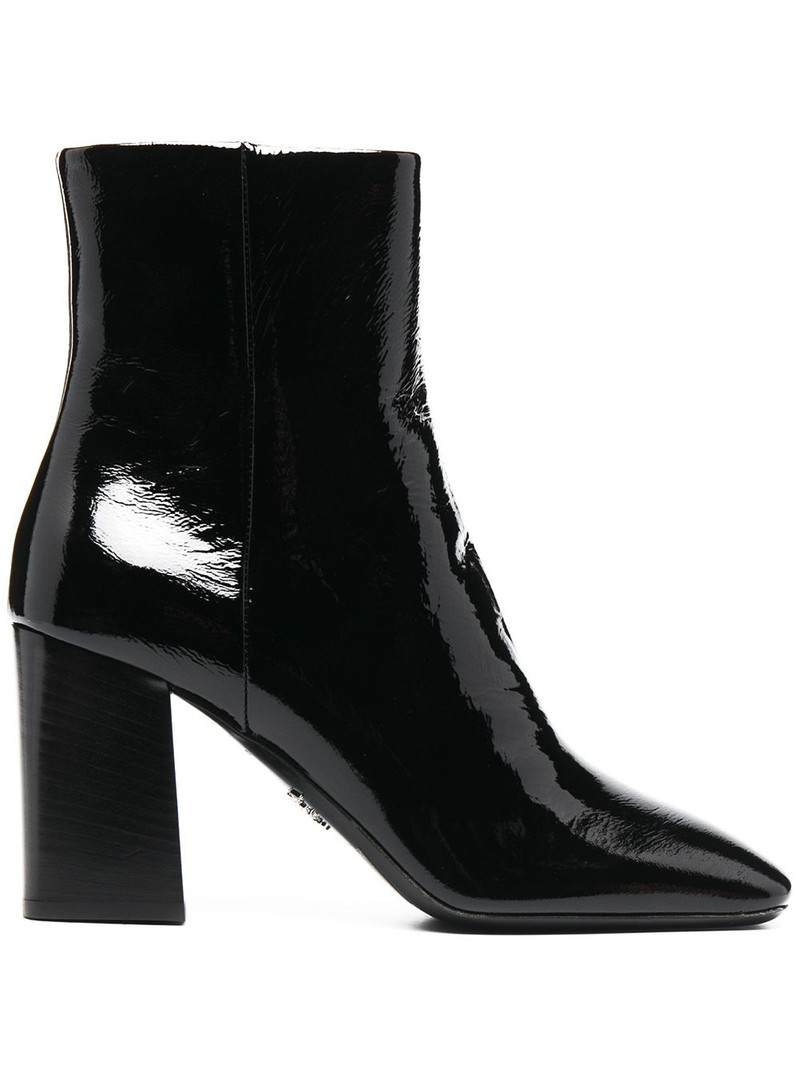 90mm patent ankle boots 1