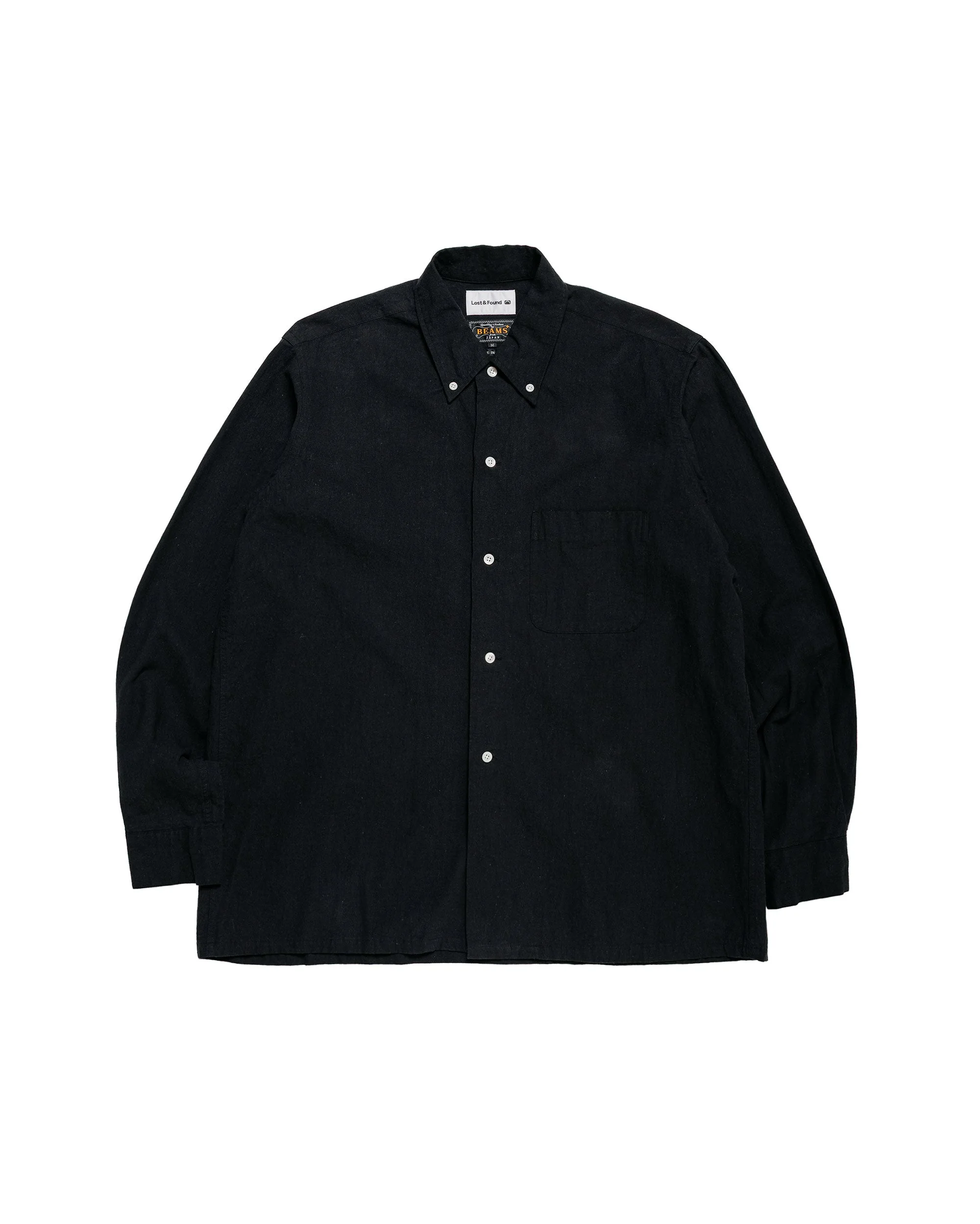 Lost & Found Open B.D. Linen Cotton Black - 1