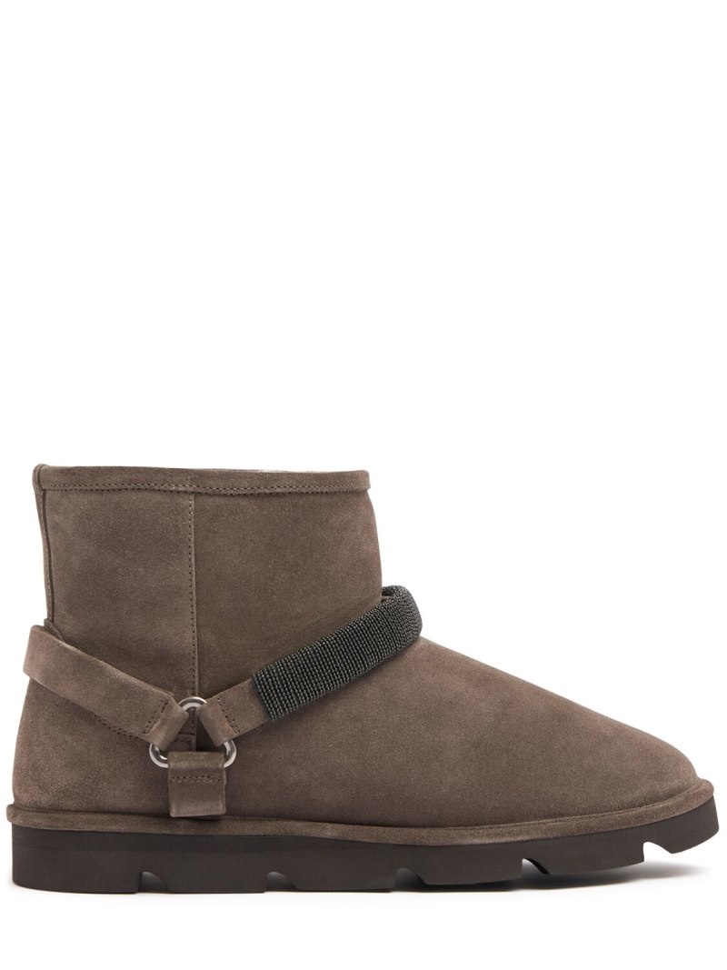 20mm Suede & shearling ankle boots - 1