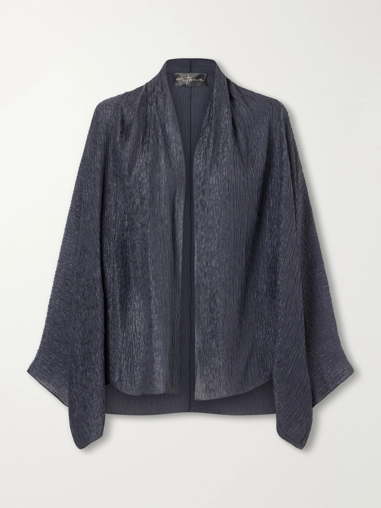 Anhelo Crinkled Silk-charmeuse Jacket - 1