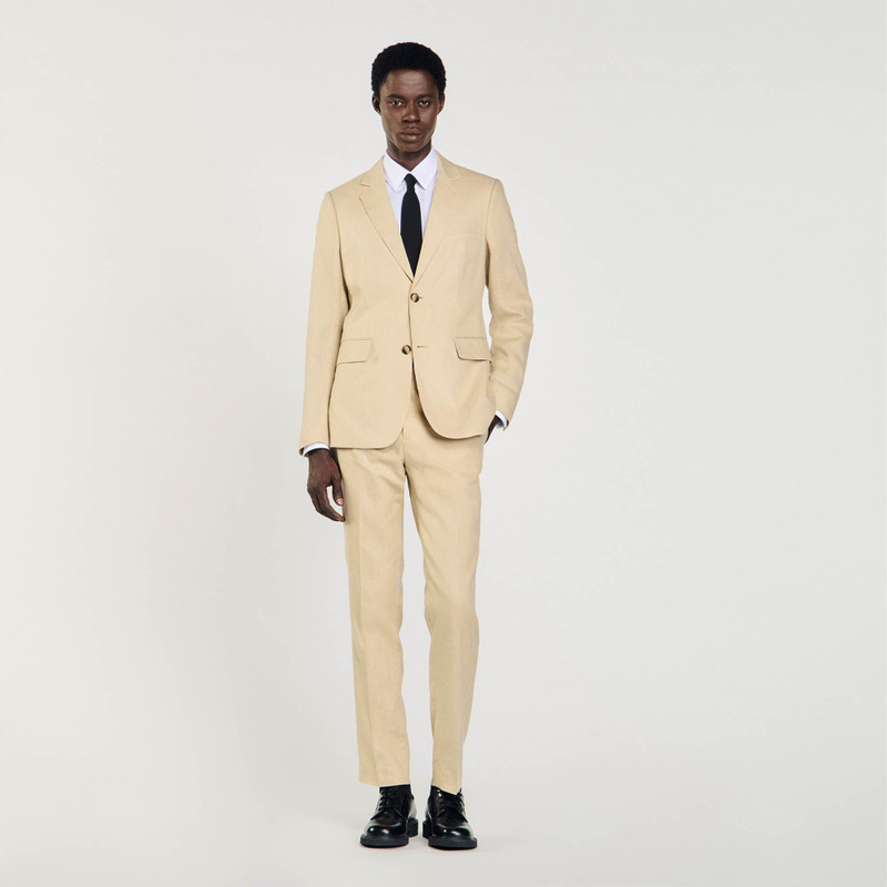 Sandro LINEN SUIT JACKET outlook