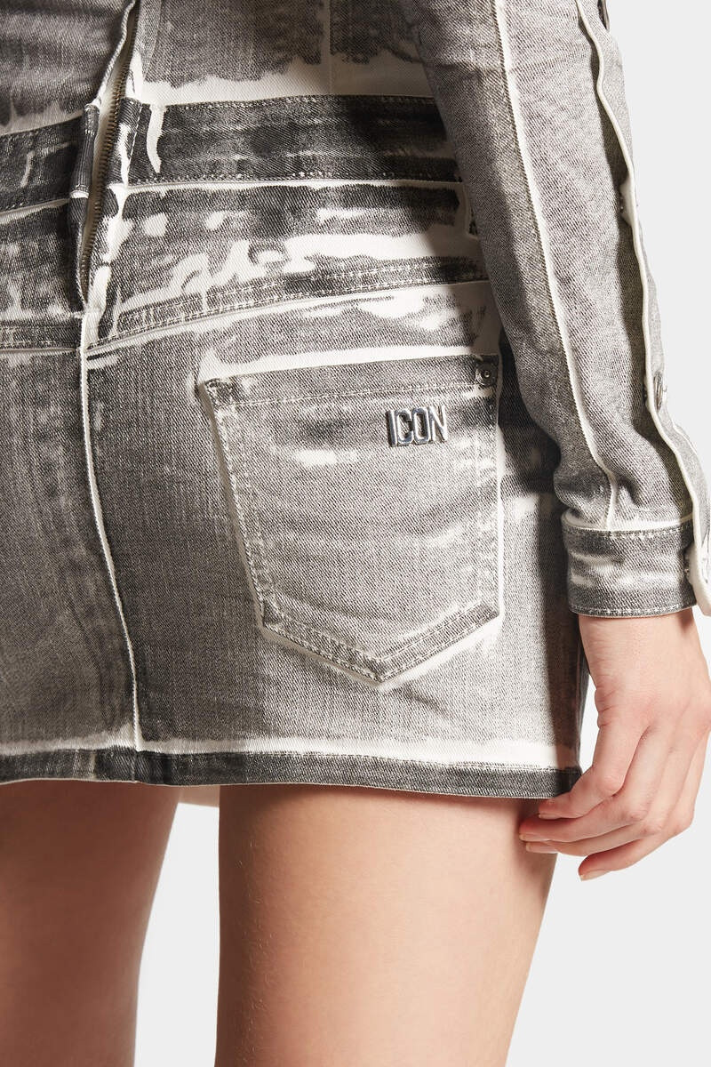 ICON WHITE COAL WASH DENIM DRESS 8