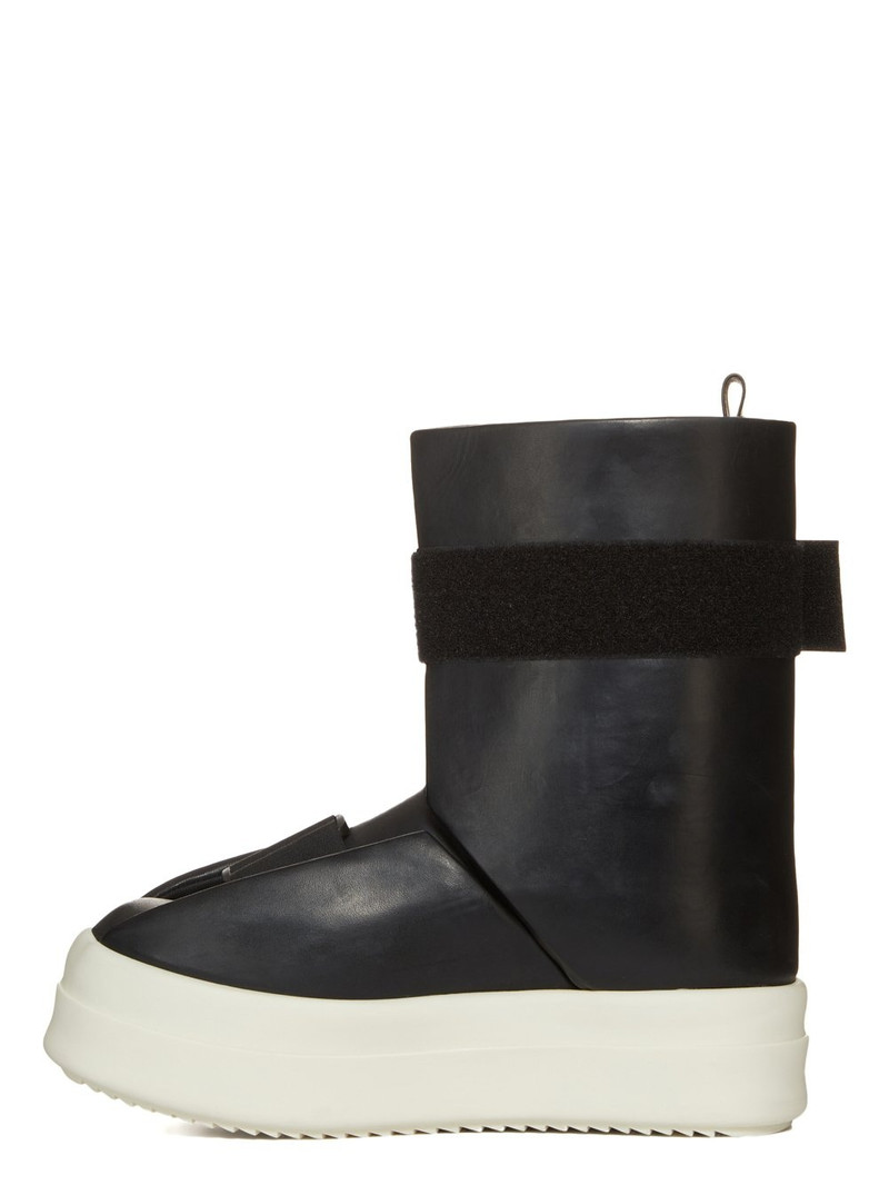 Rick Owens buckled leather ankle boots outlook