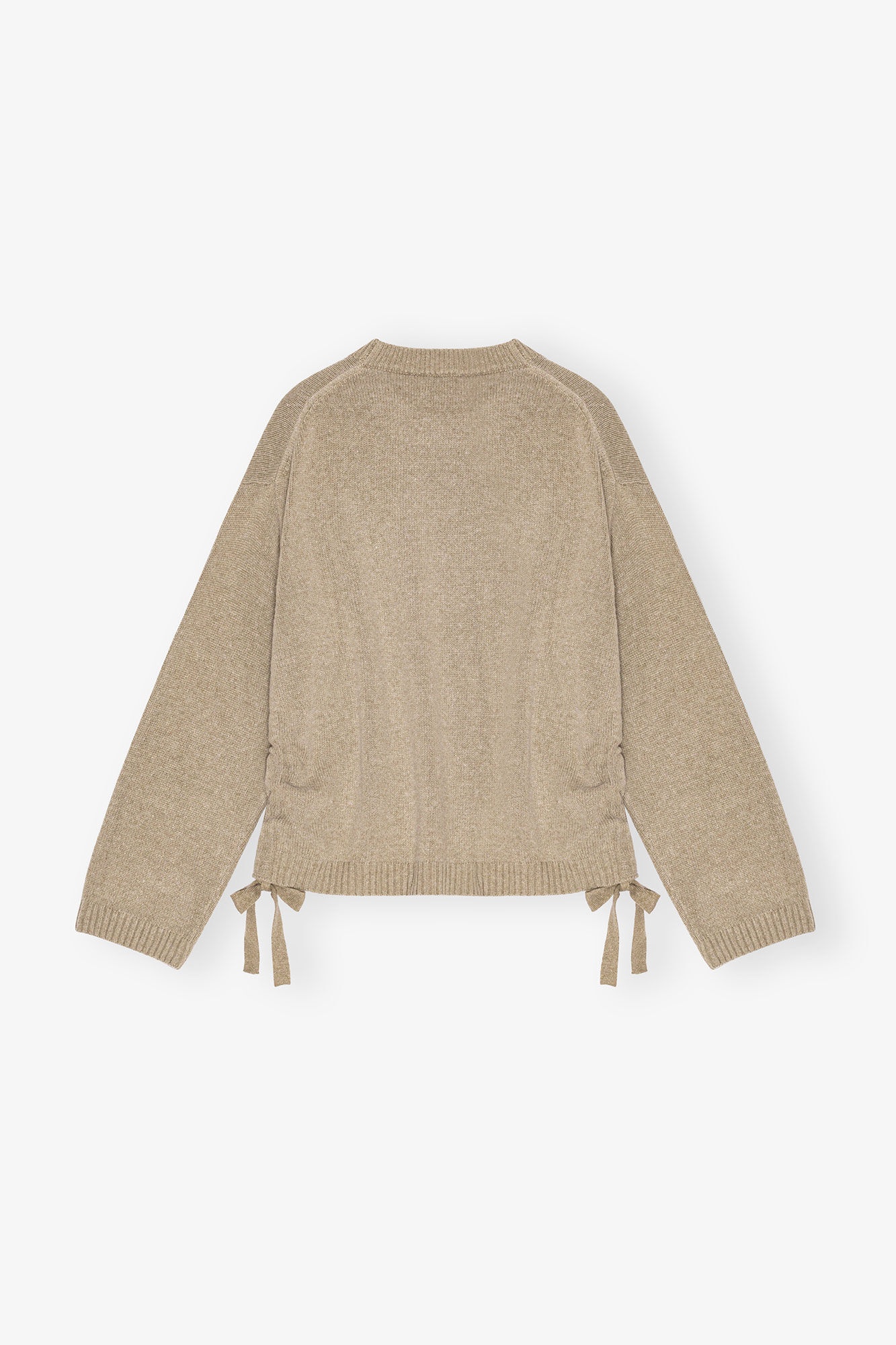 BROWN FUTURE WOOL MIX OVERSIZED SWEATER - 6