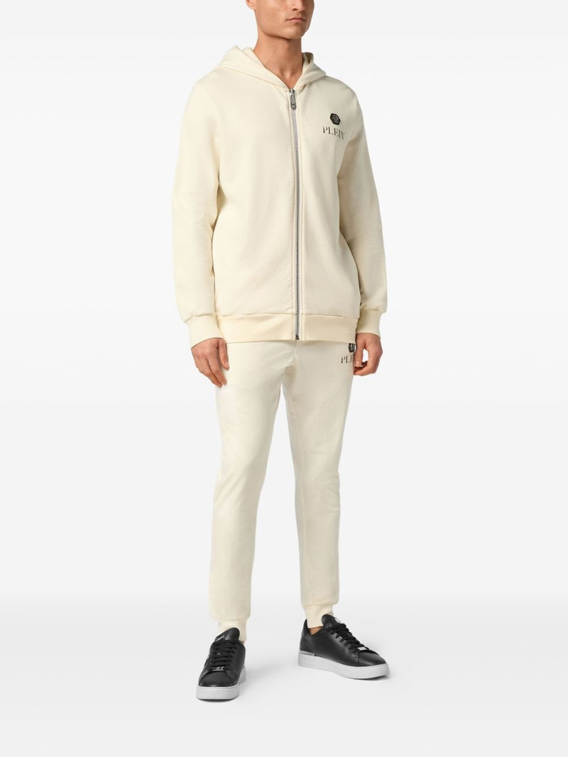 PHILIPP PLEIN Basic Plein Old Dye zip-up hoodie outlook