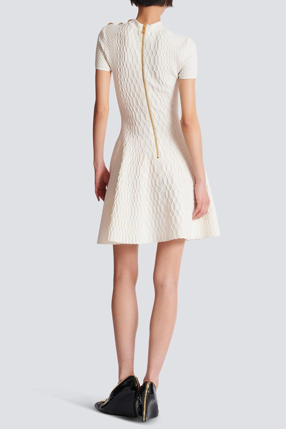 Three Button Flare Dress - 8