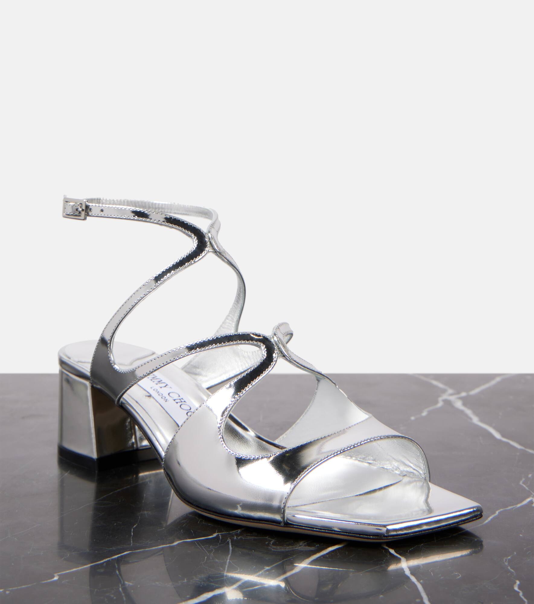 Azilia 45 metallic leather sandals - 5