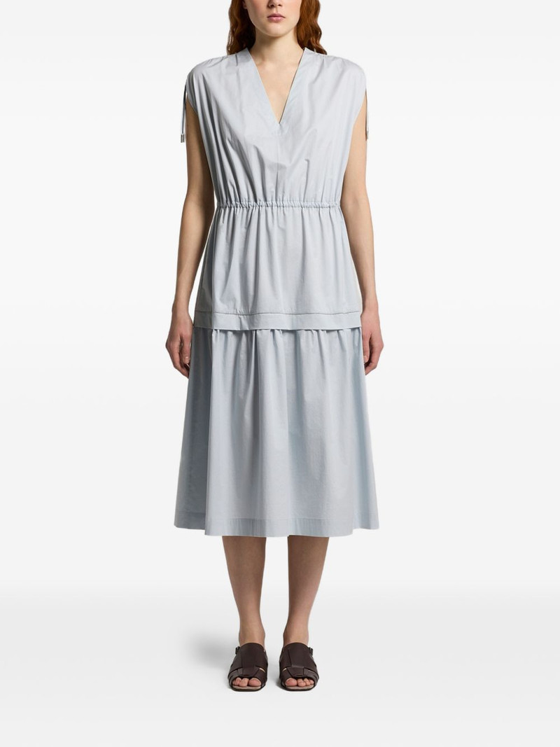 V-neck tiered midi dress 1