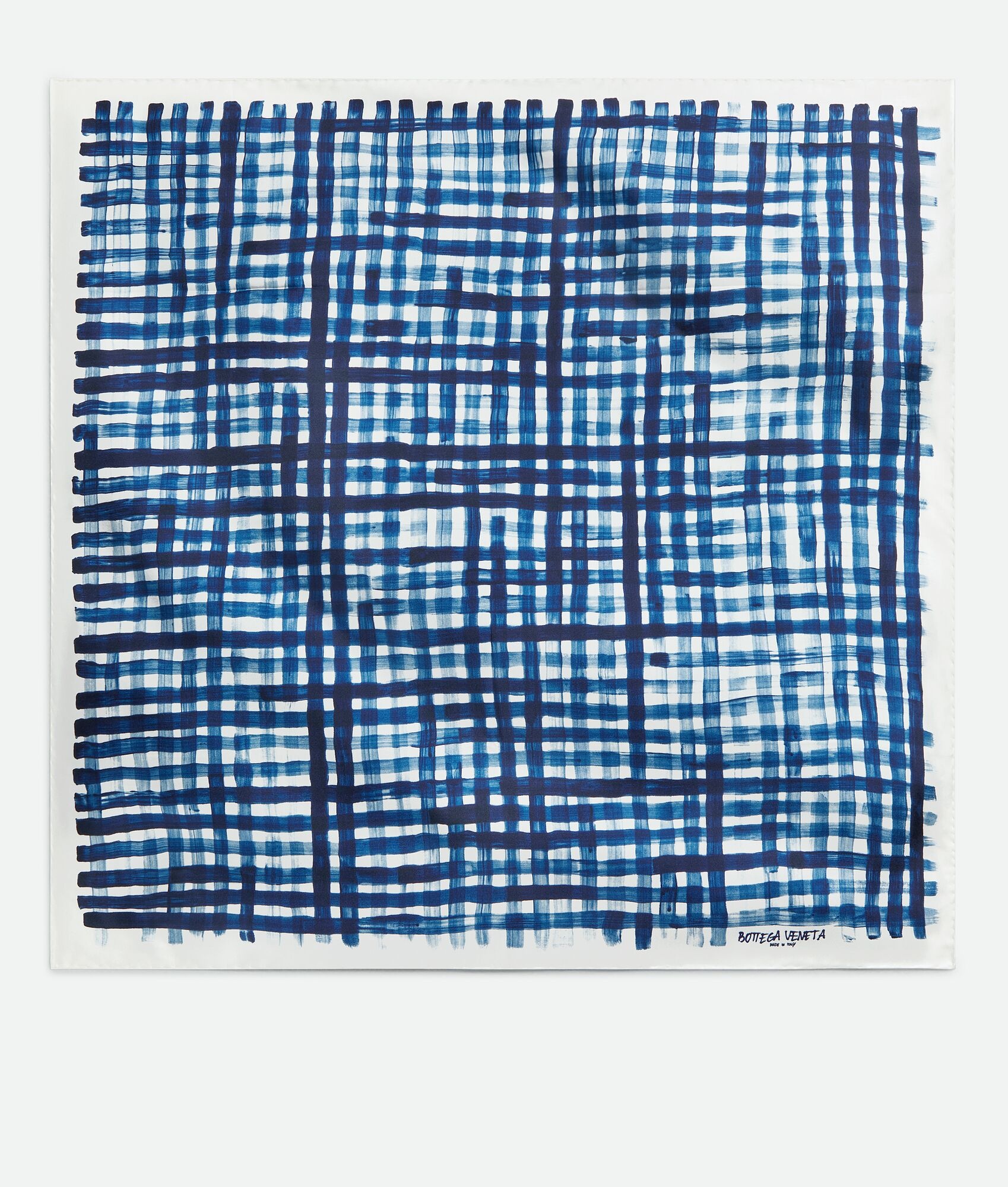Printed Silk Check Foulard - 1