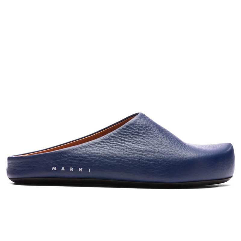 LEATHER FUSSBETT SABOT - DUSTY BLUE 1