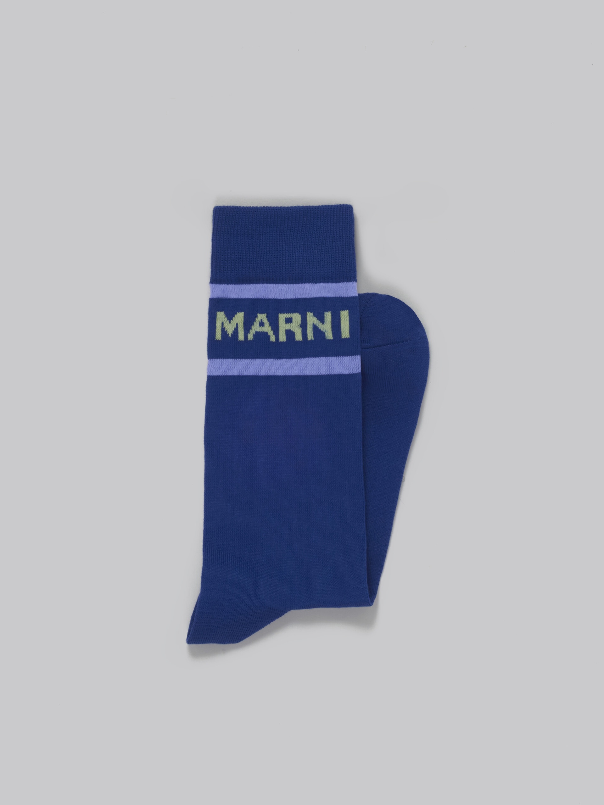 GREEN COTTON SOCKS WITH LOGO - 2