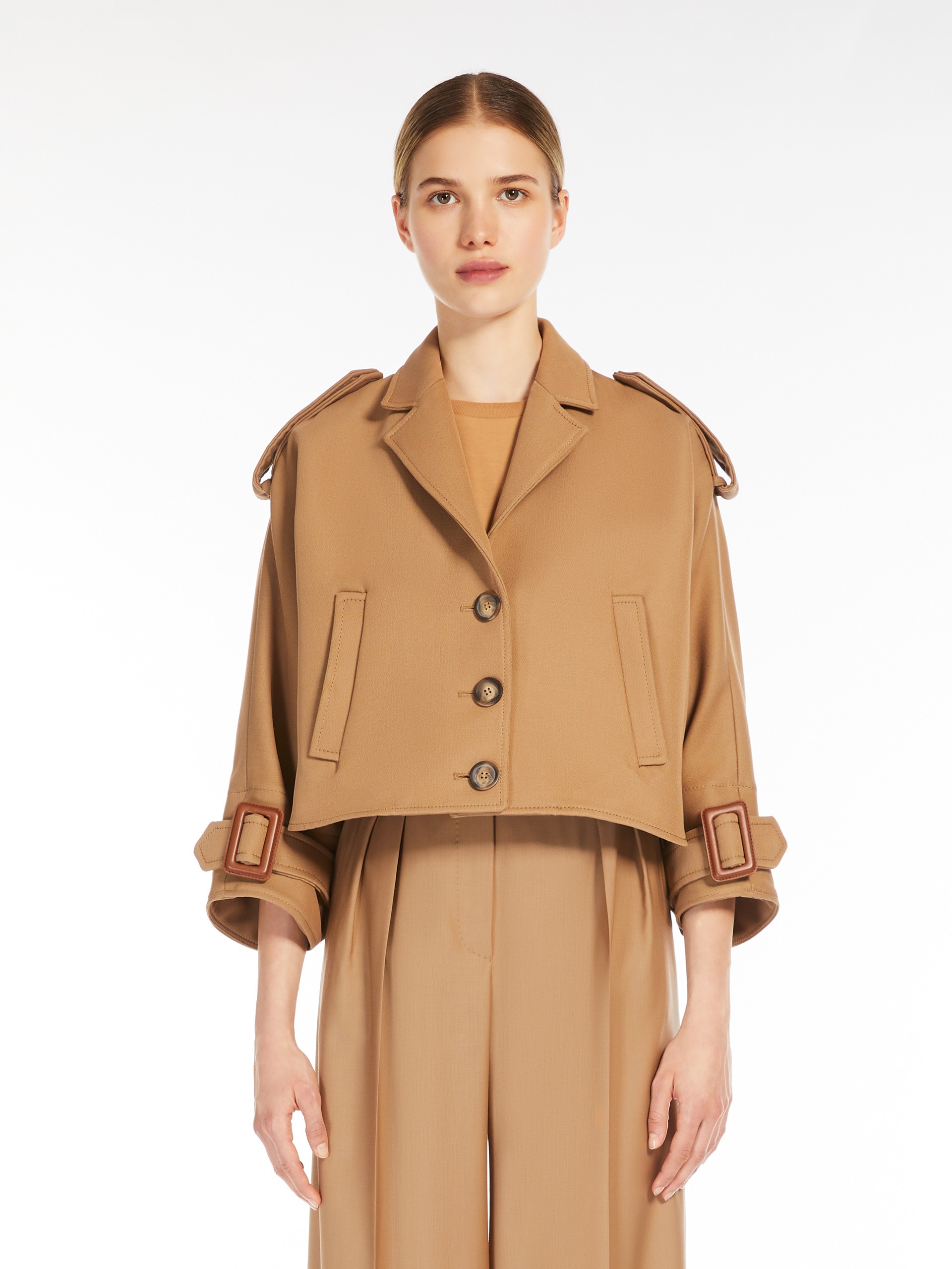 AZZORRE Wool and cotton trench-style cape - 3
