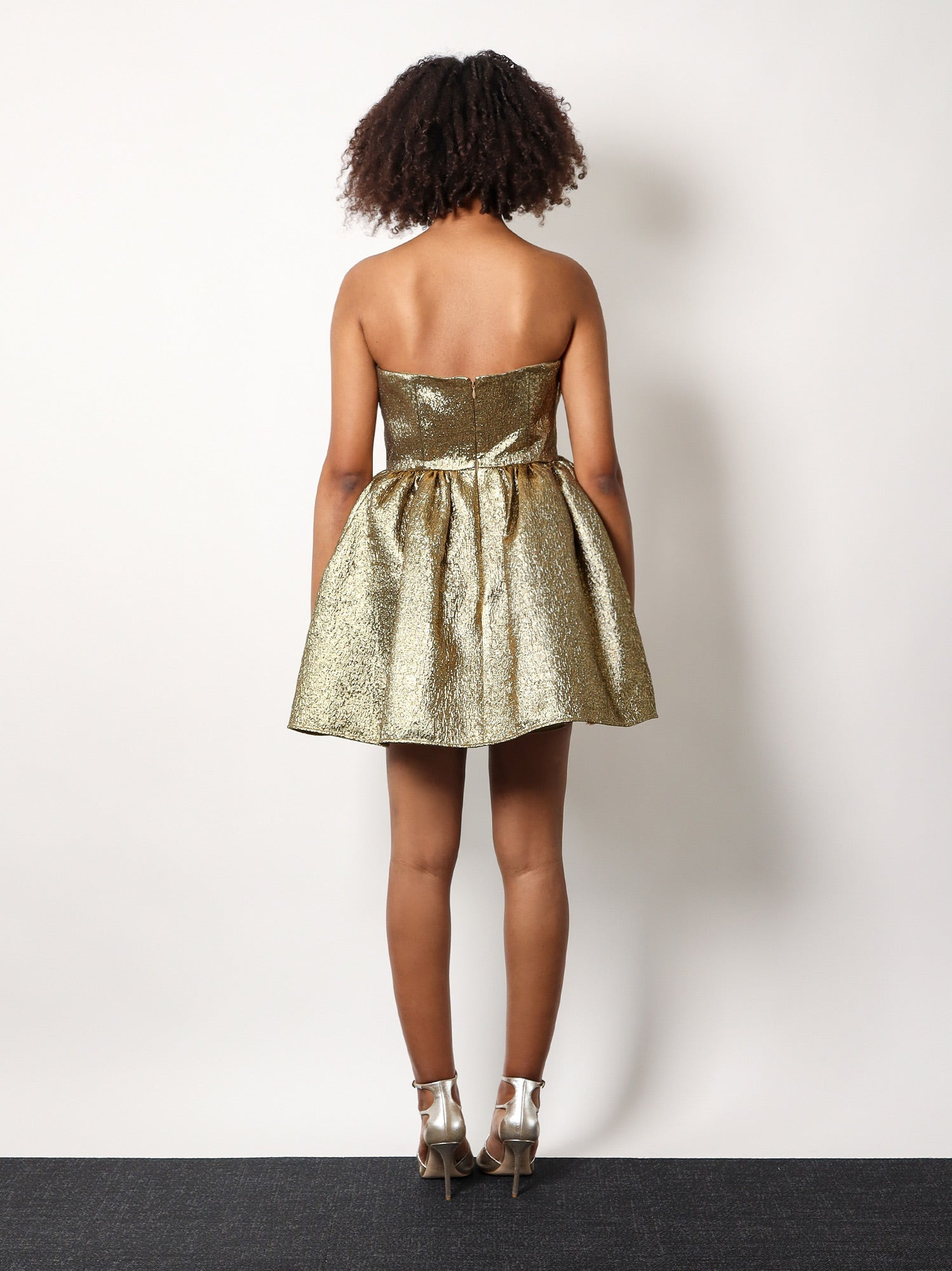 Self Portrait Metallic Fibre Fabric Mini Dress - 3