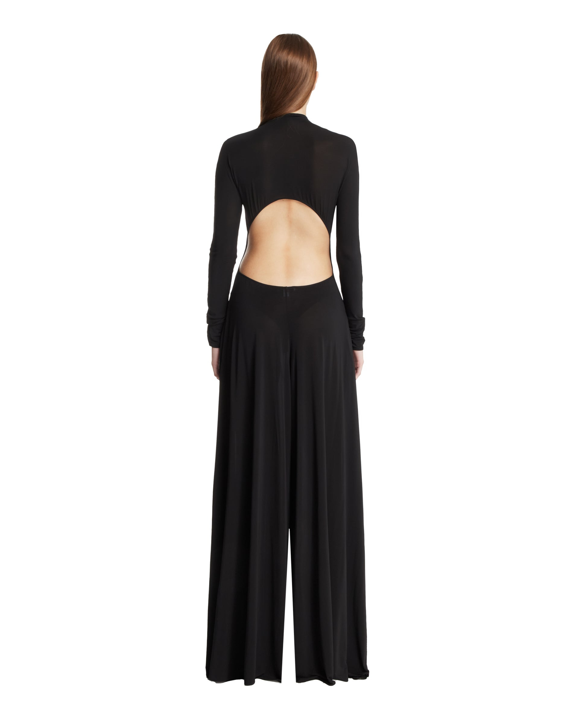 Black Backless Long Dress - 3