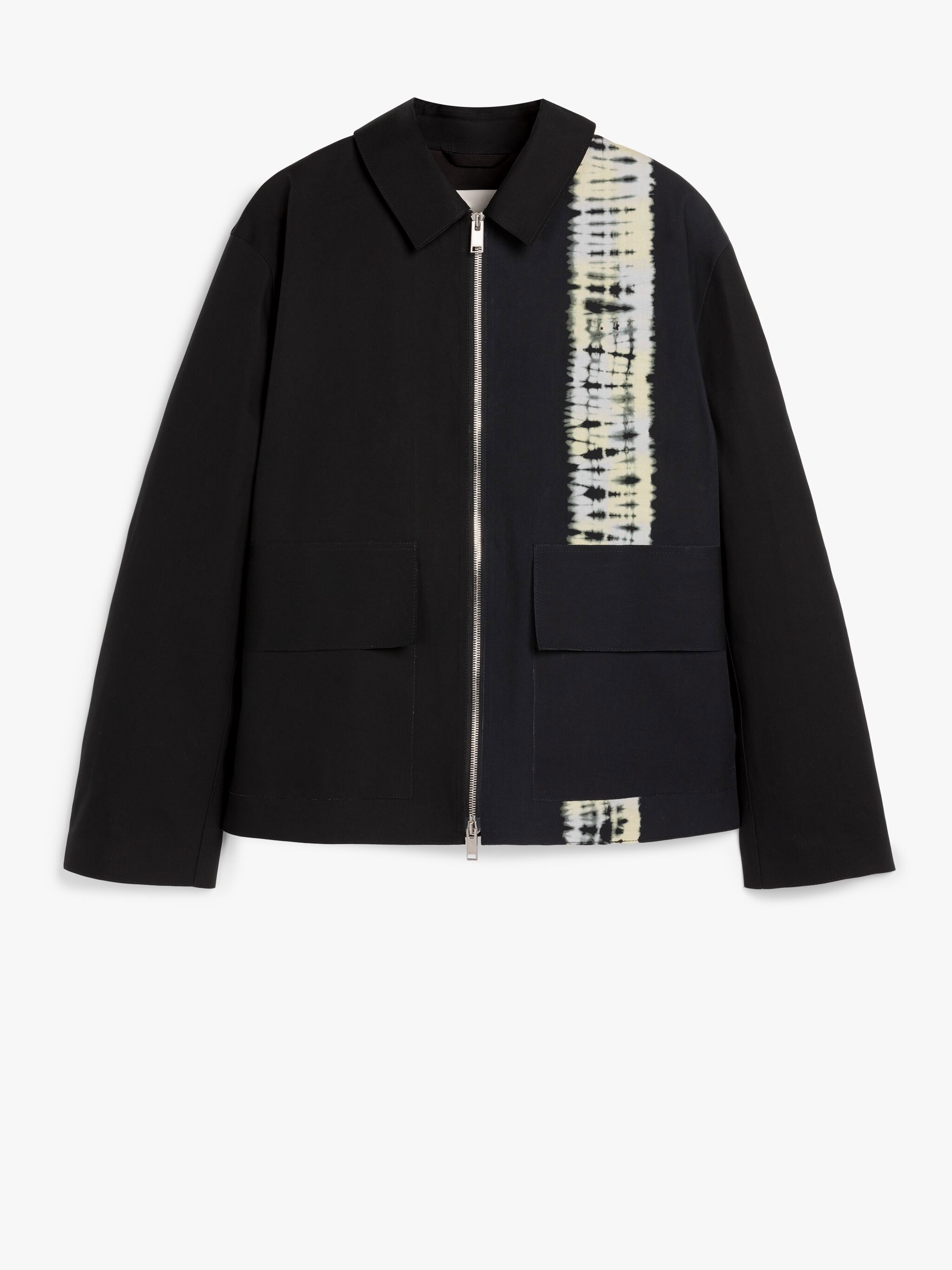 JOHN ELLIOTT BLACK SHIBORI DYE BONDED COTTON JACKET - 1