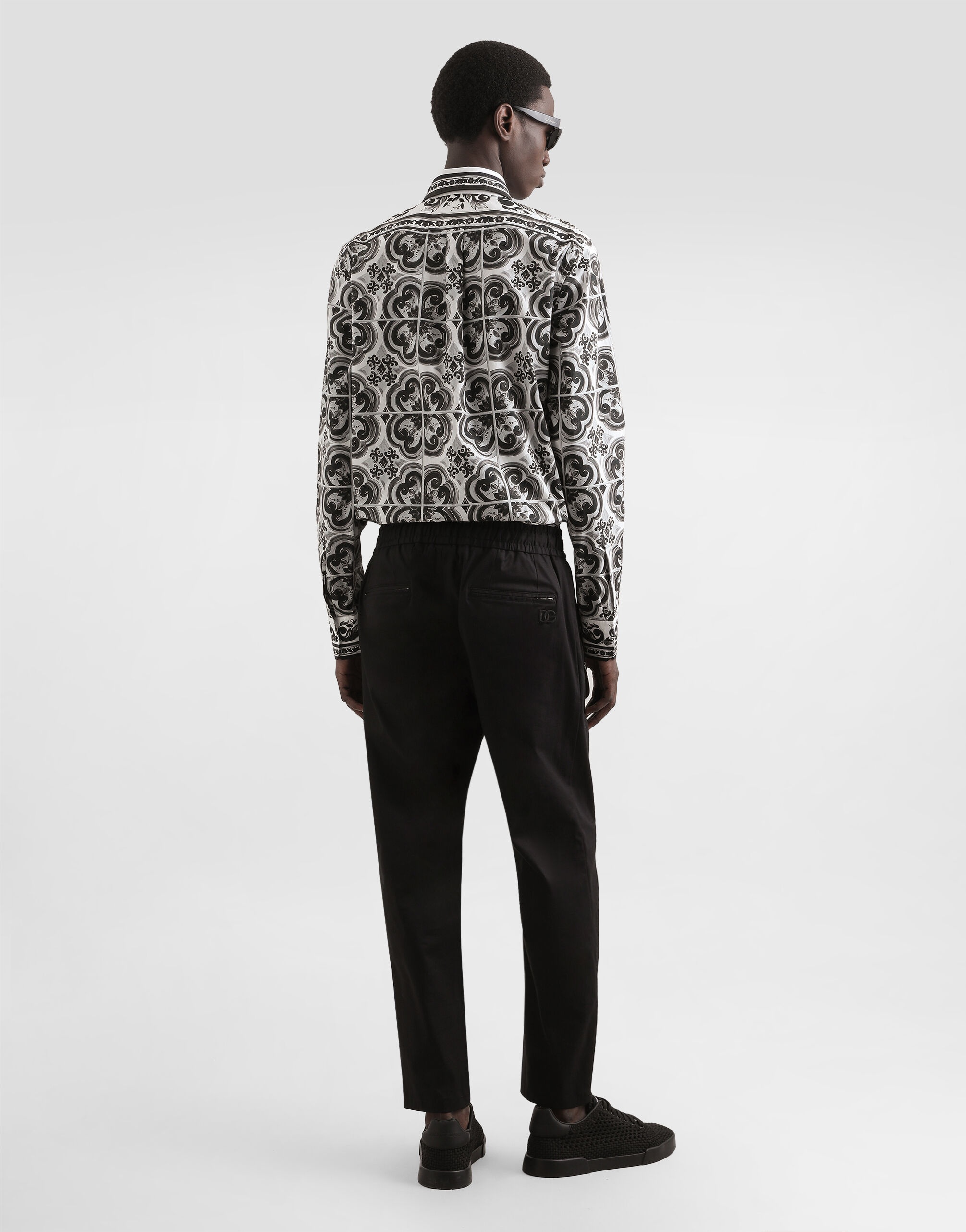 Majolica-print poplin martini shirt - 3