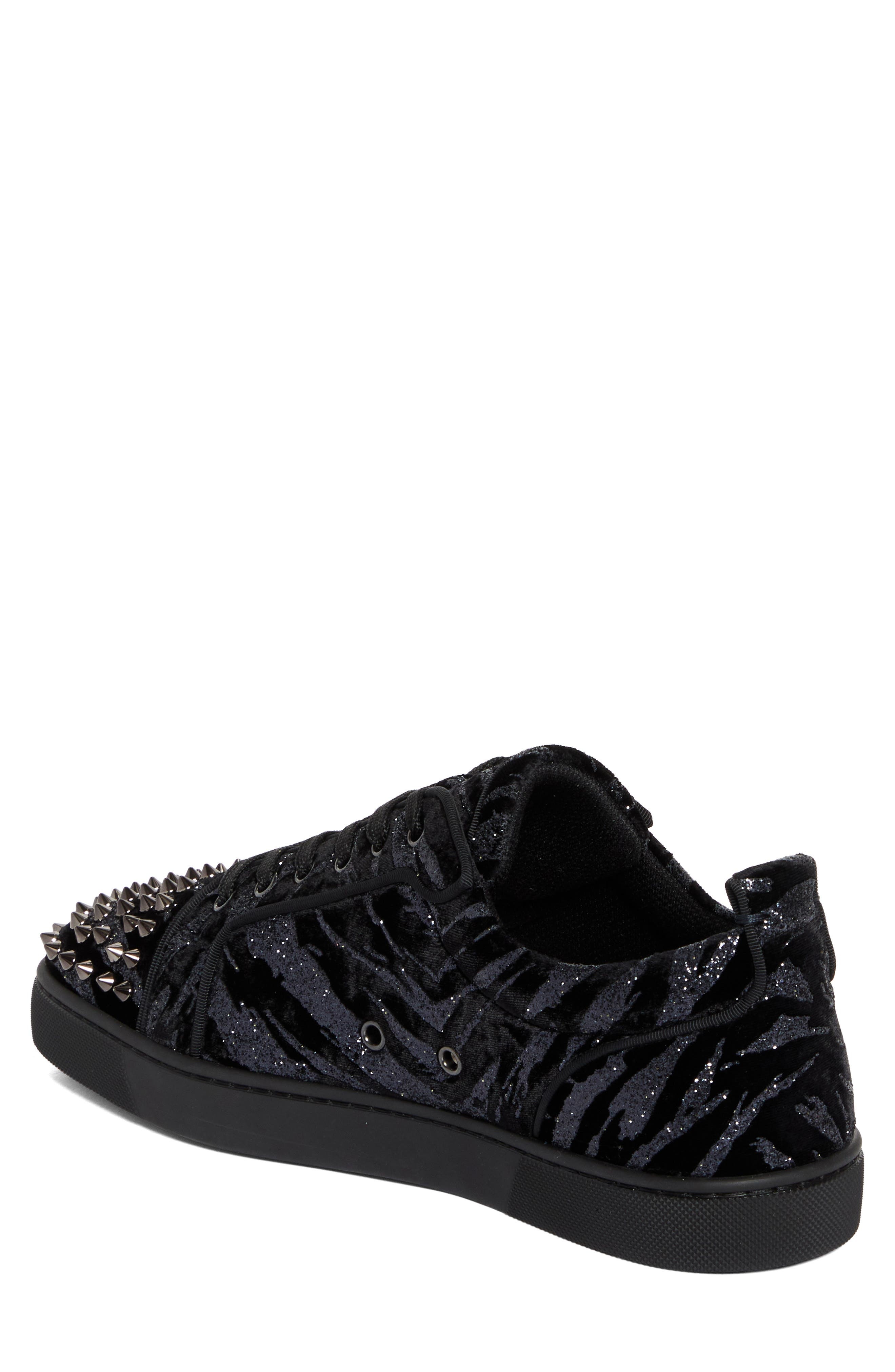 Christian Louboutin Louis Junior Spikes Orlato Sneaker in Black at Nordstrom - 2