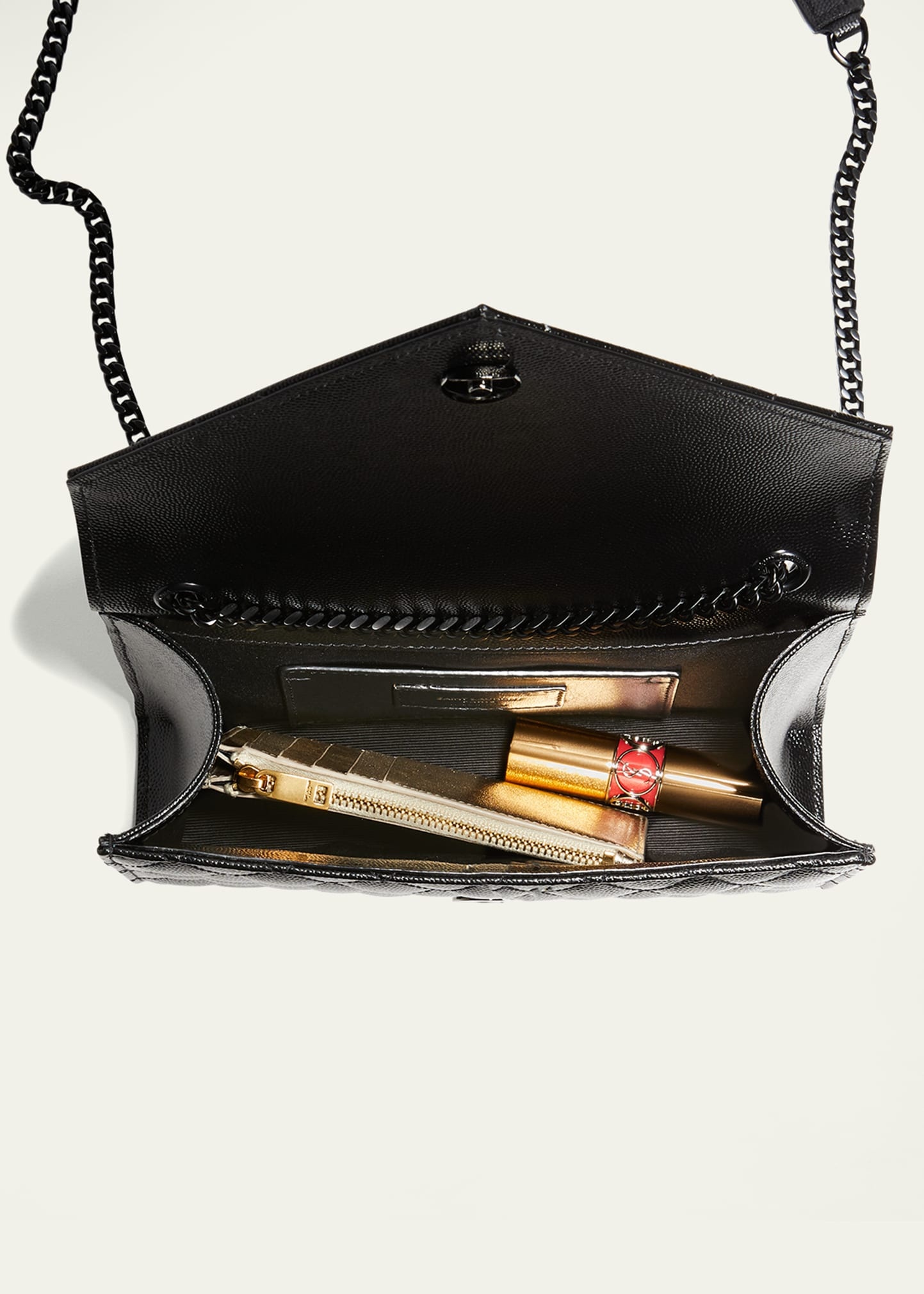 Small YSL Monogram Leather Satchel Bag - 5