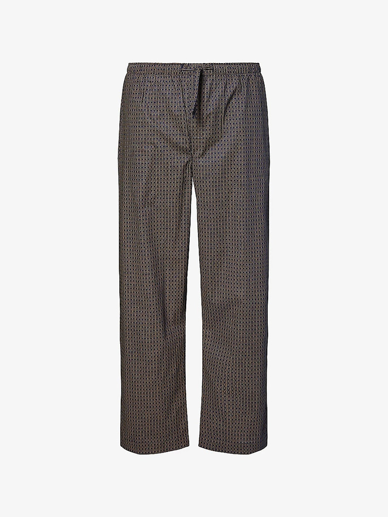 Nelson Graphic-Pattern Cotton Pyjama Bottoms 1