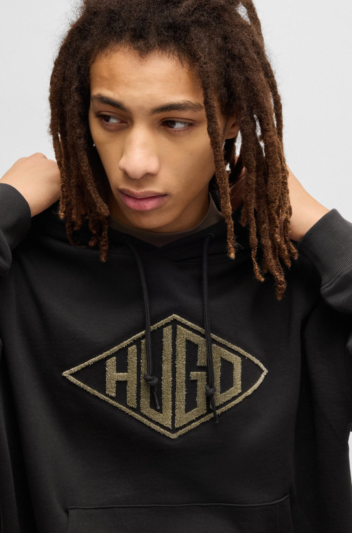 COTTON-TERRY HOODIE WITH EMBROIDERED LOGO - 3