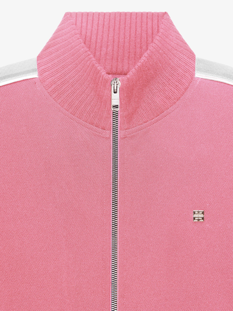 SLIM-FIT CROPPED JOGGER JACKET IN JERSEY WITH GIVENCHY BANDS 5