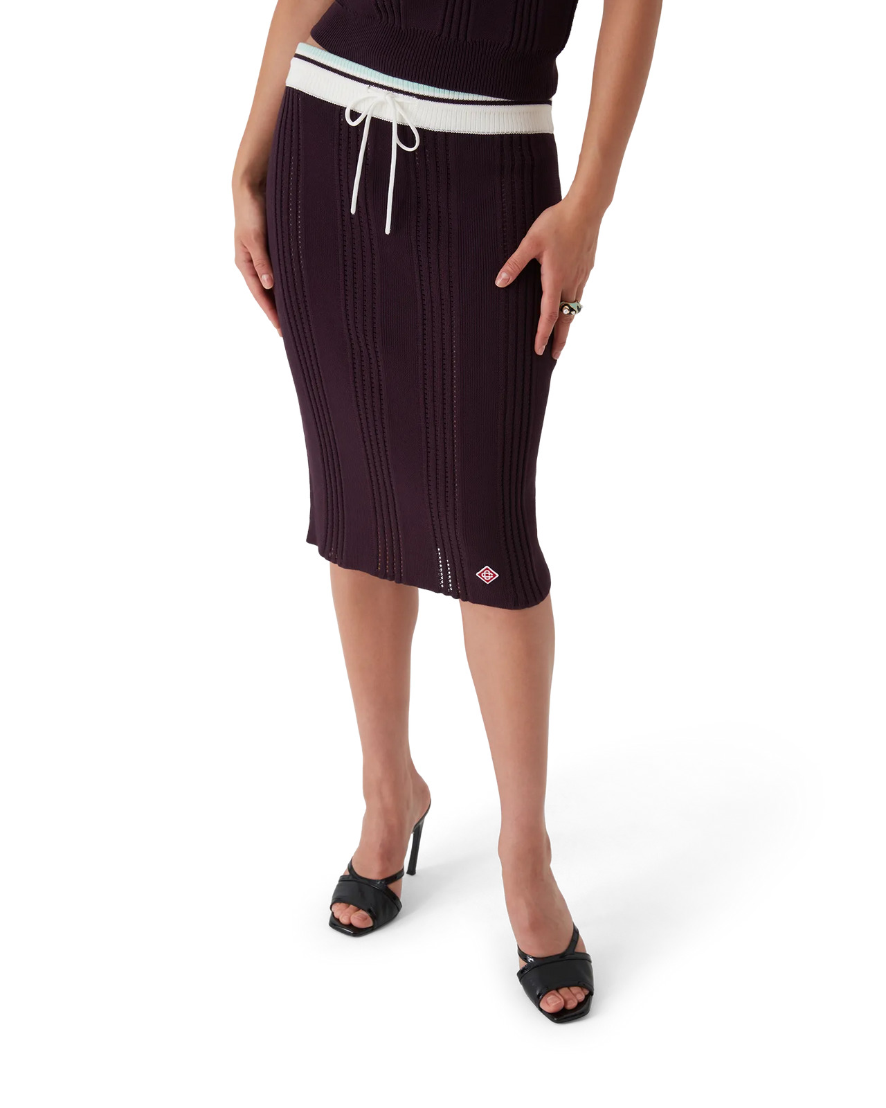 Cotton Knit Midi Skirt | Casablanca Paris - 4
