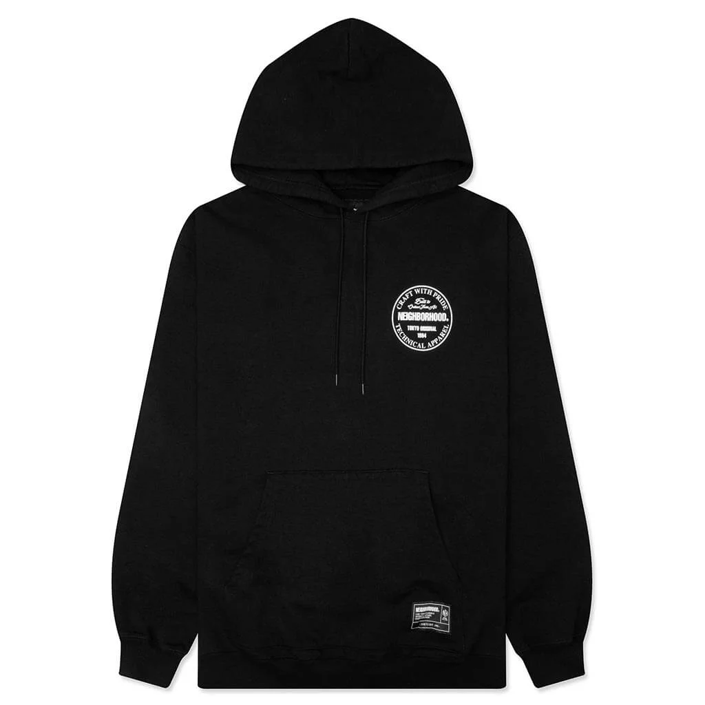 STAPLE L/S SWEAT HOODIE - BLACK - 1