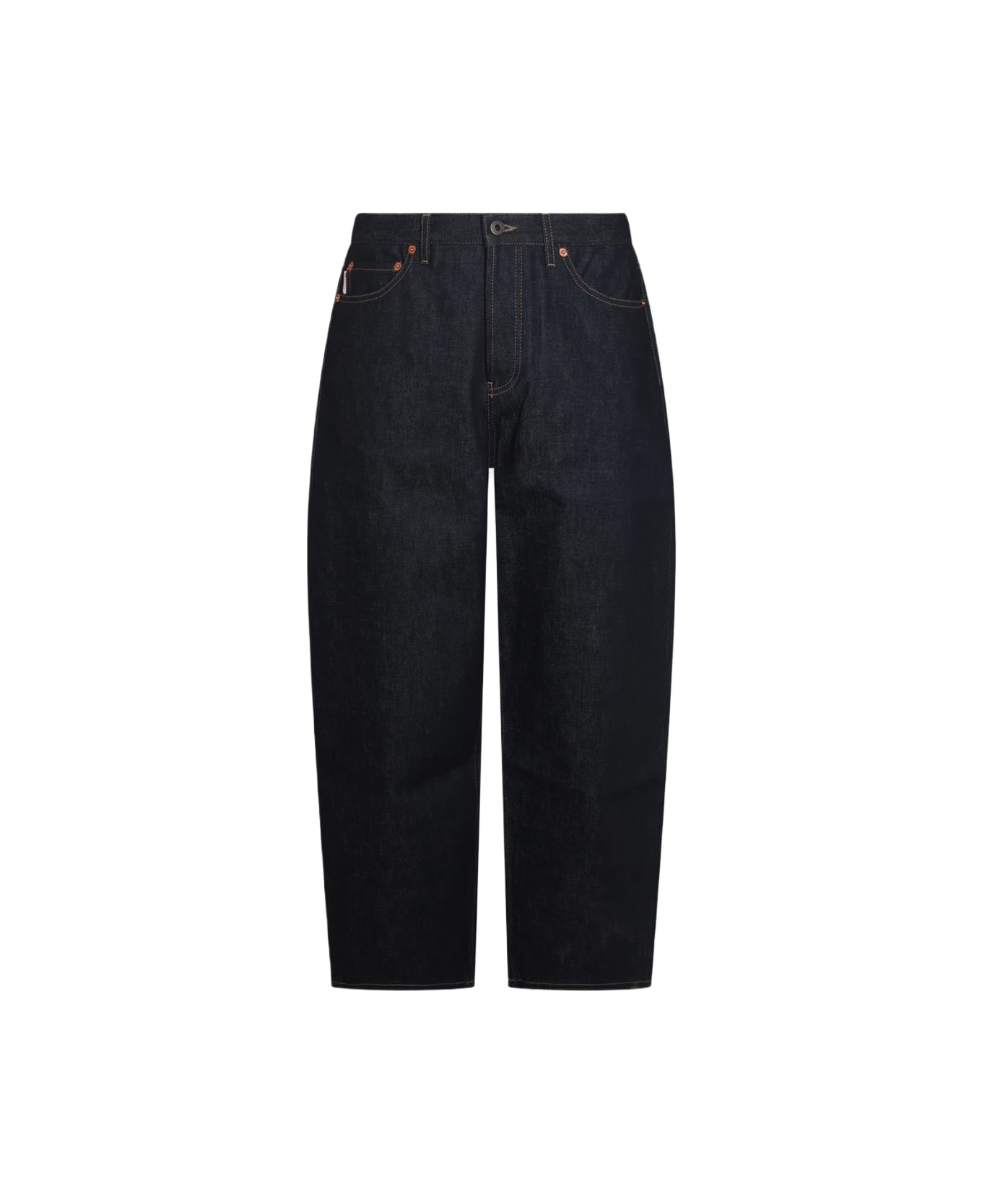 Dark Blue Cotton Denim Jeans - 1