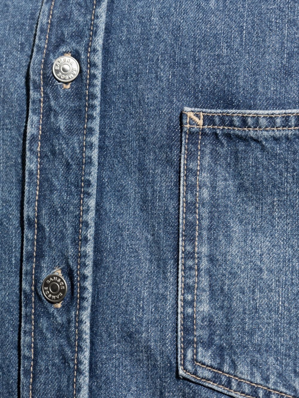 long-sleeve organic cotton denim shirt - 5