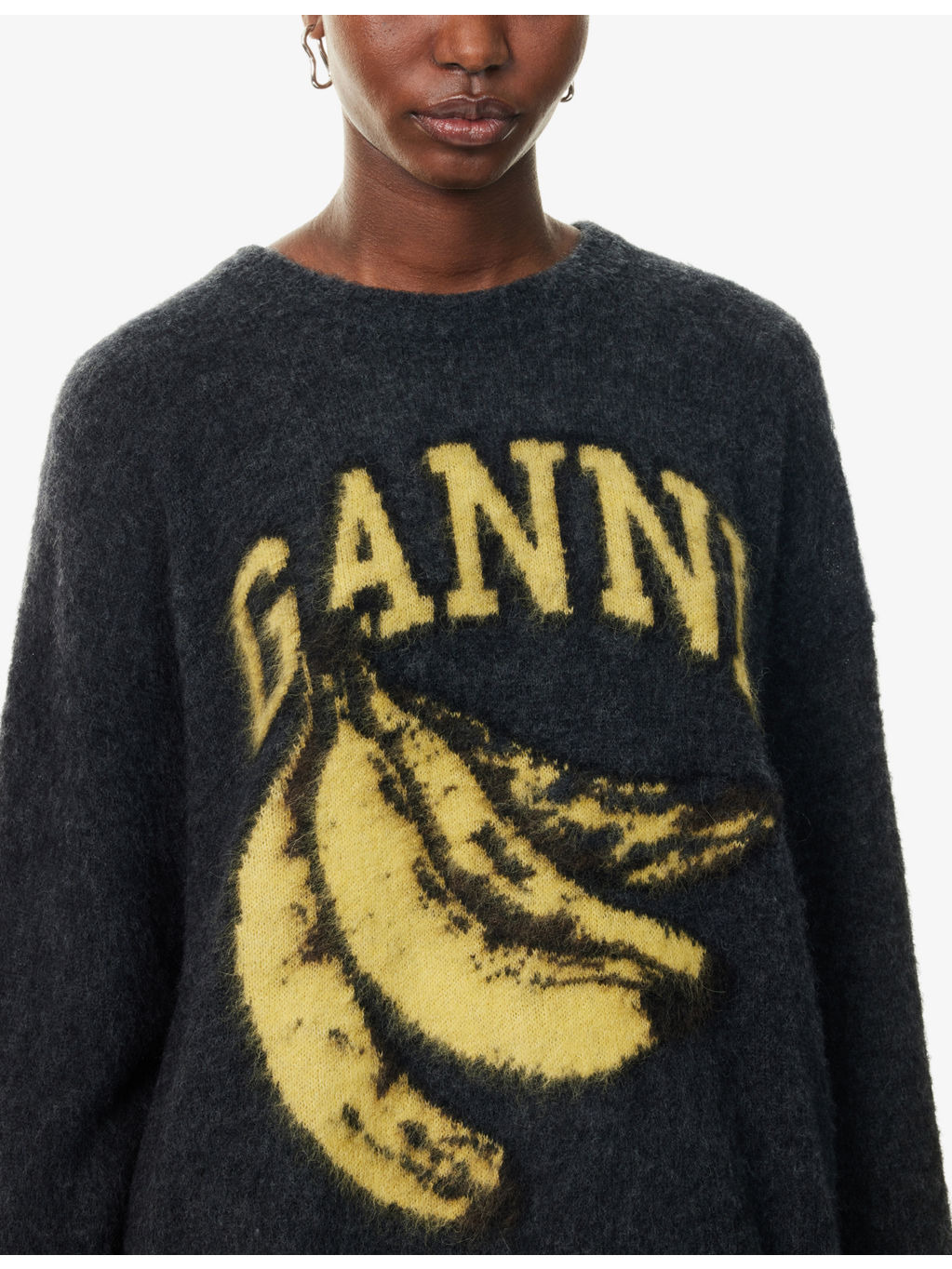 Graphic-Print Long-Sleeve Alpaca-Wool Blend Jumper - 5