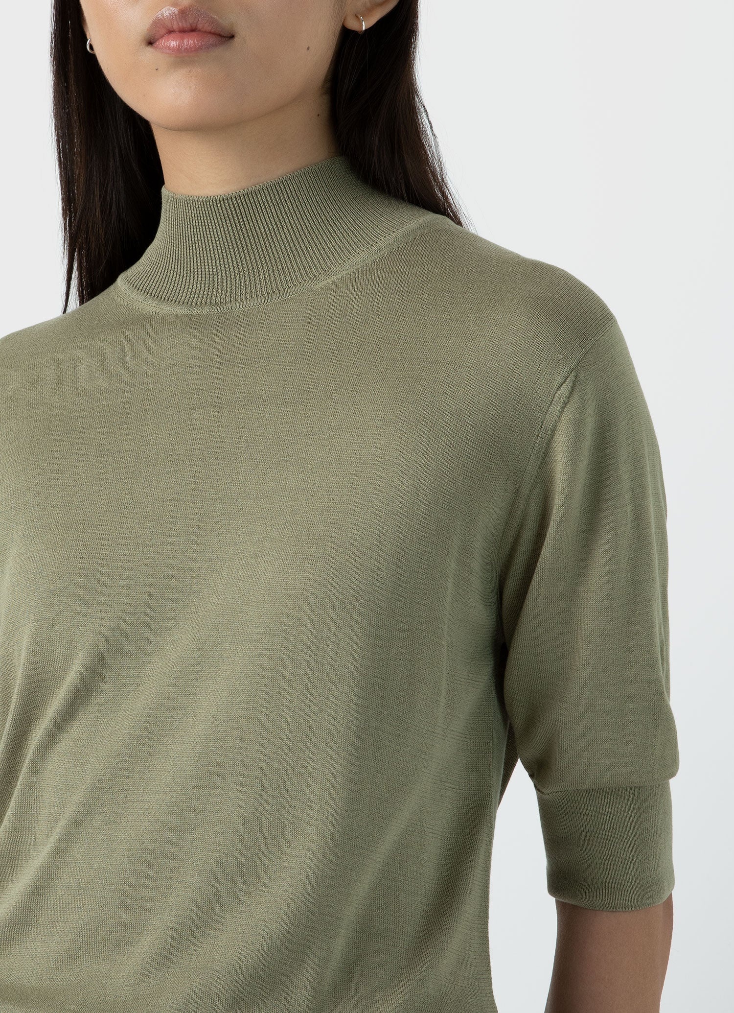 Mulberry Silk Mock Neck Top - 2