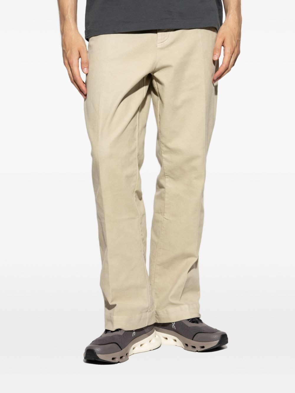 button-fly cotton trousers - 3