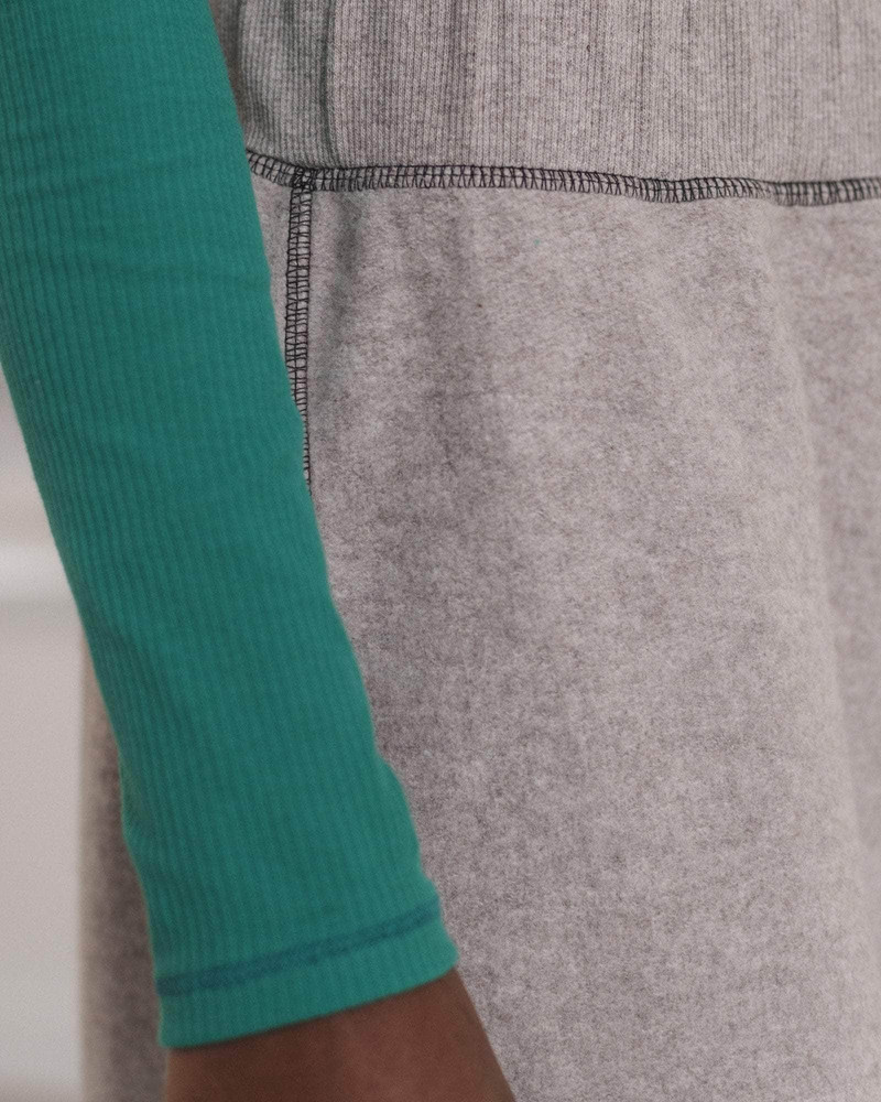 Heart Long Sleeve Tee - Fine Organic Cotton Rib 6