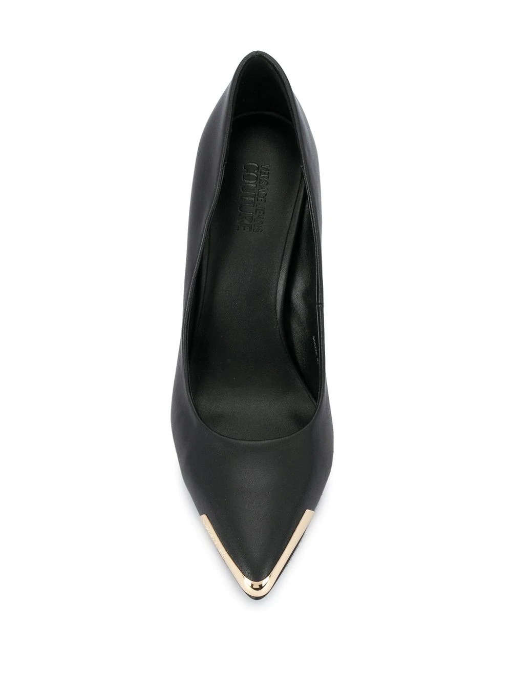 pointed toe leather pumps - 4