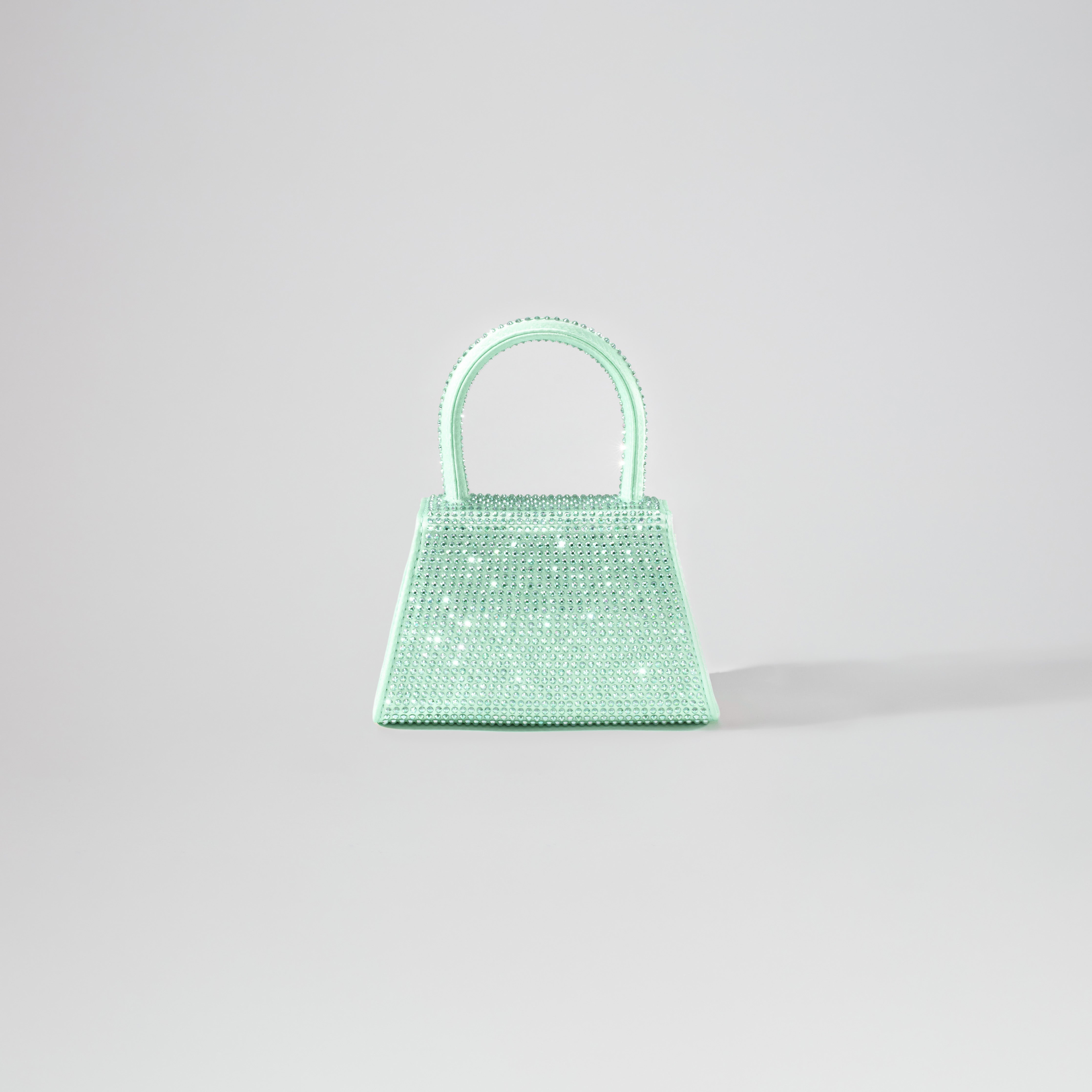 Green Rhinestone Micro Bow Bag - 3