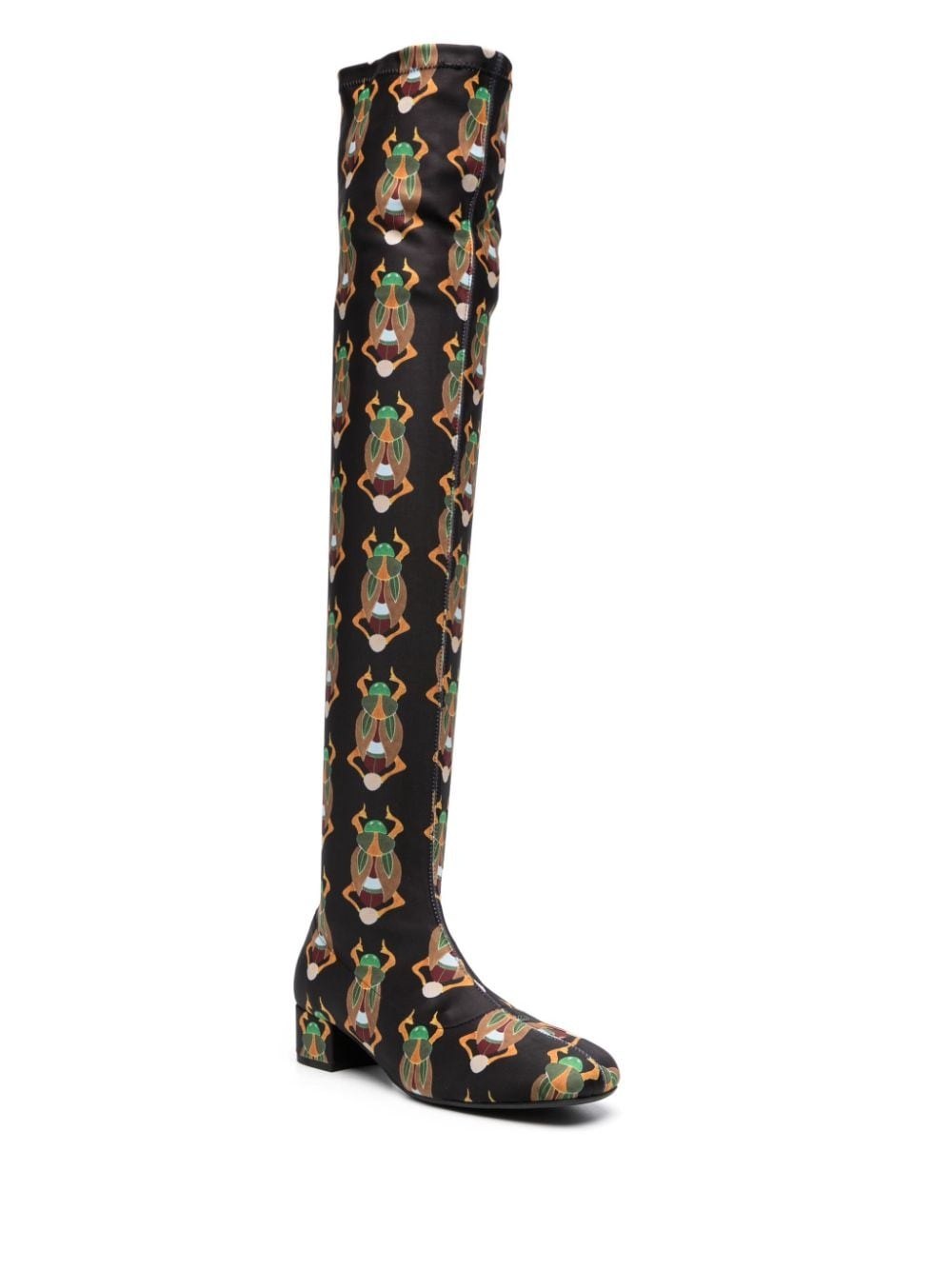Edie 40mm scarab-jacquard boots - 2