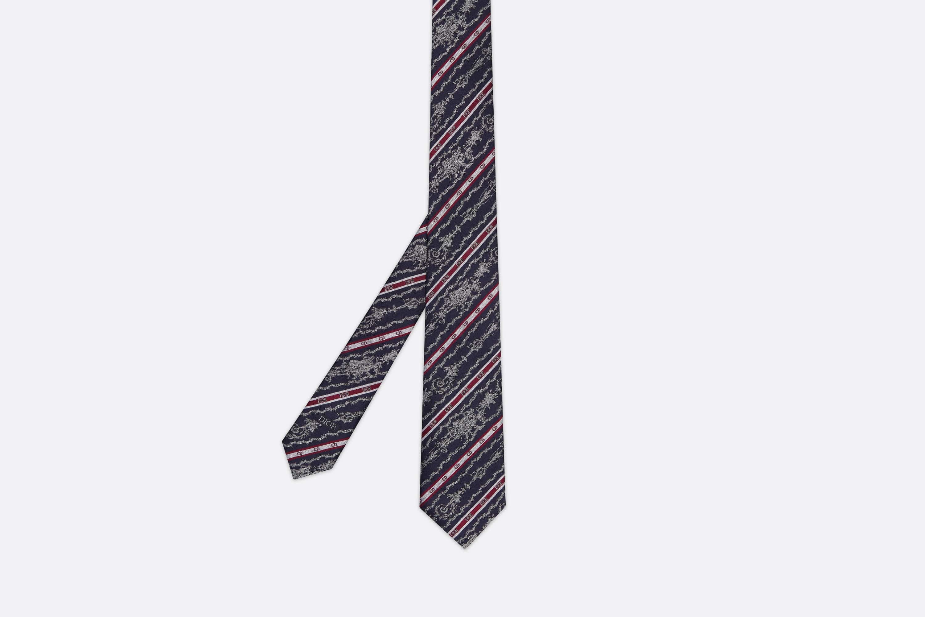 Striped Toile de Jouy Tie - 4