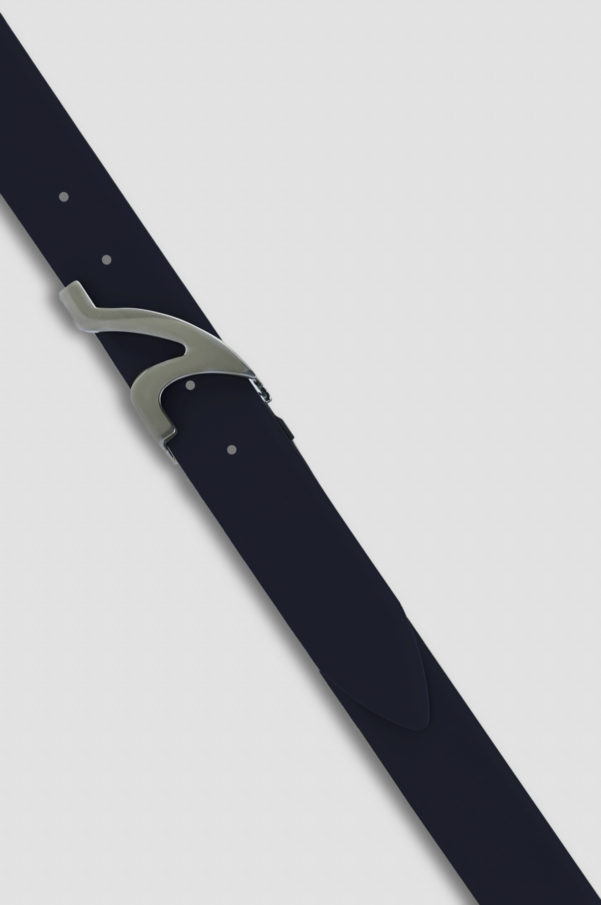 FIN-BUCKLE LEATHER BELT - 2
