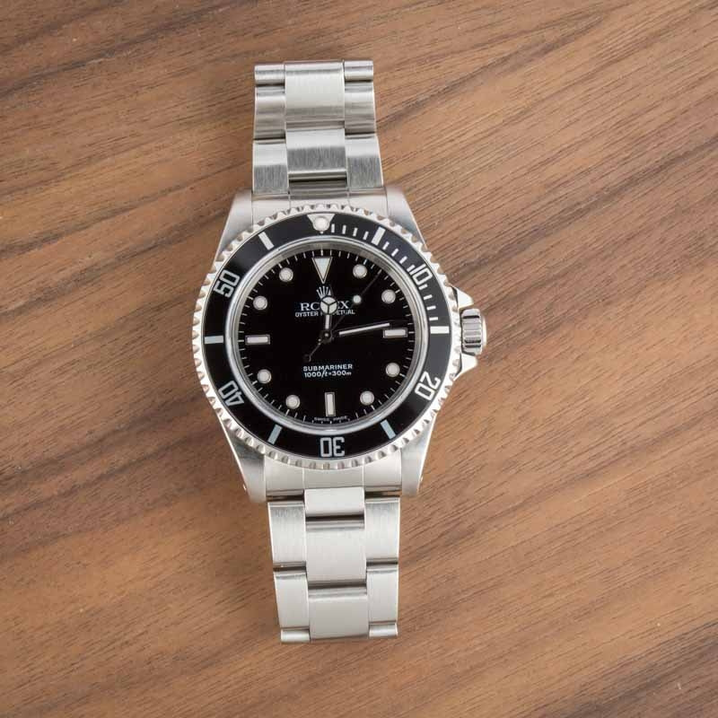 Mens Rolex Submariner 14060 No Date Dial - 5