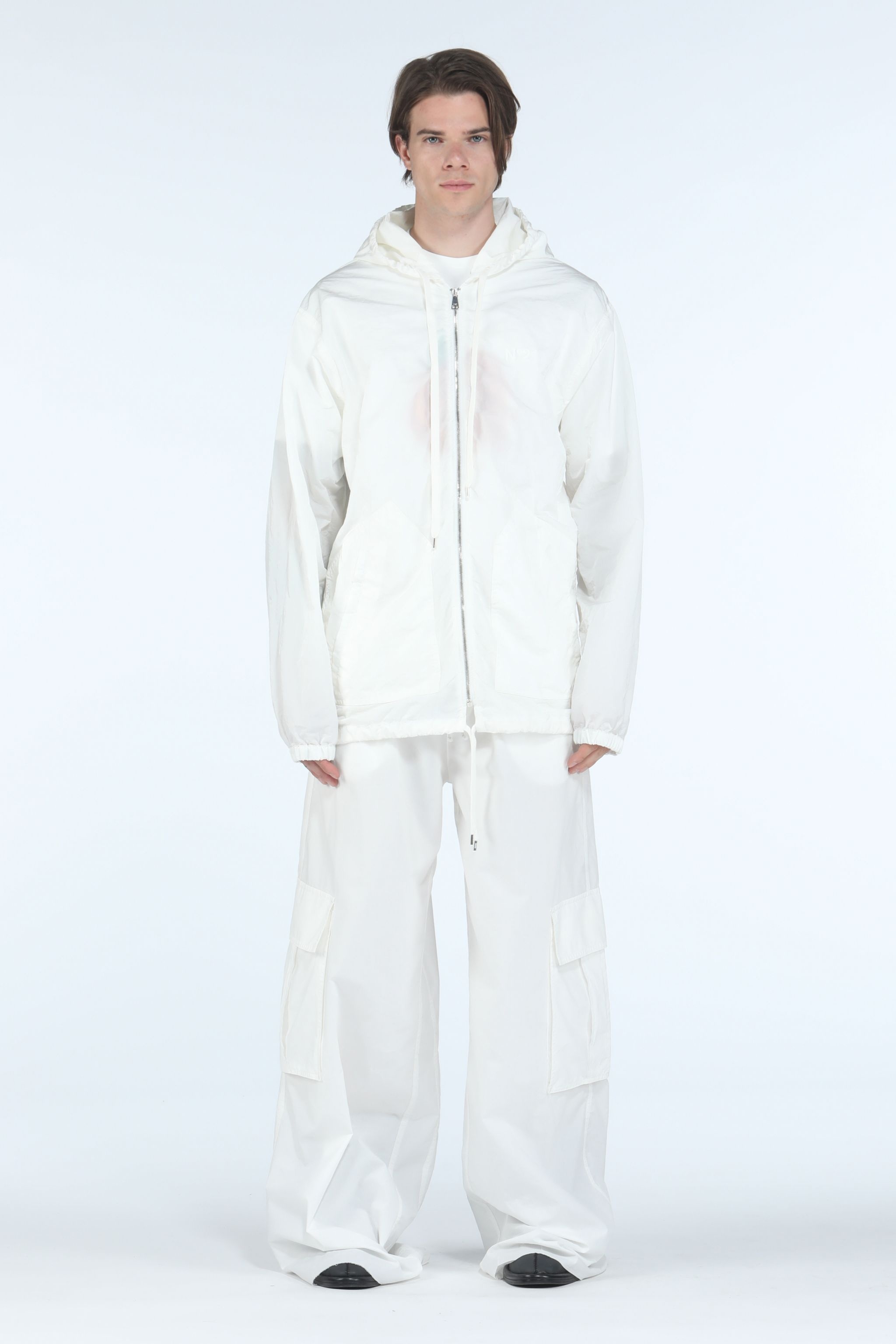 SLOGAN-PRINT HOODED JACKET - 4