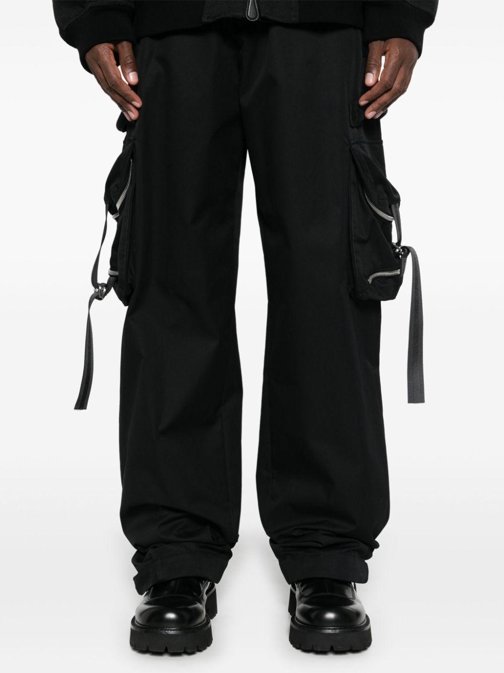 パンツ OFF WHITE WOOL BLEND CARGO PANTS Cargo trousers with adjustable waist