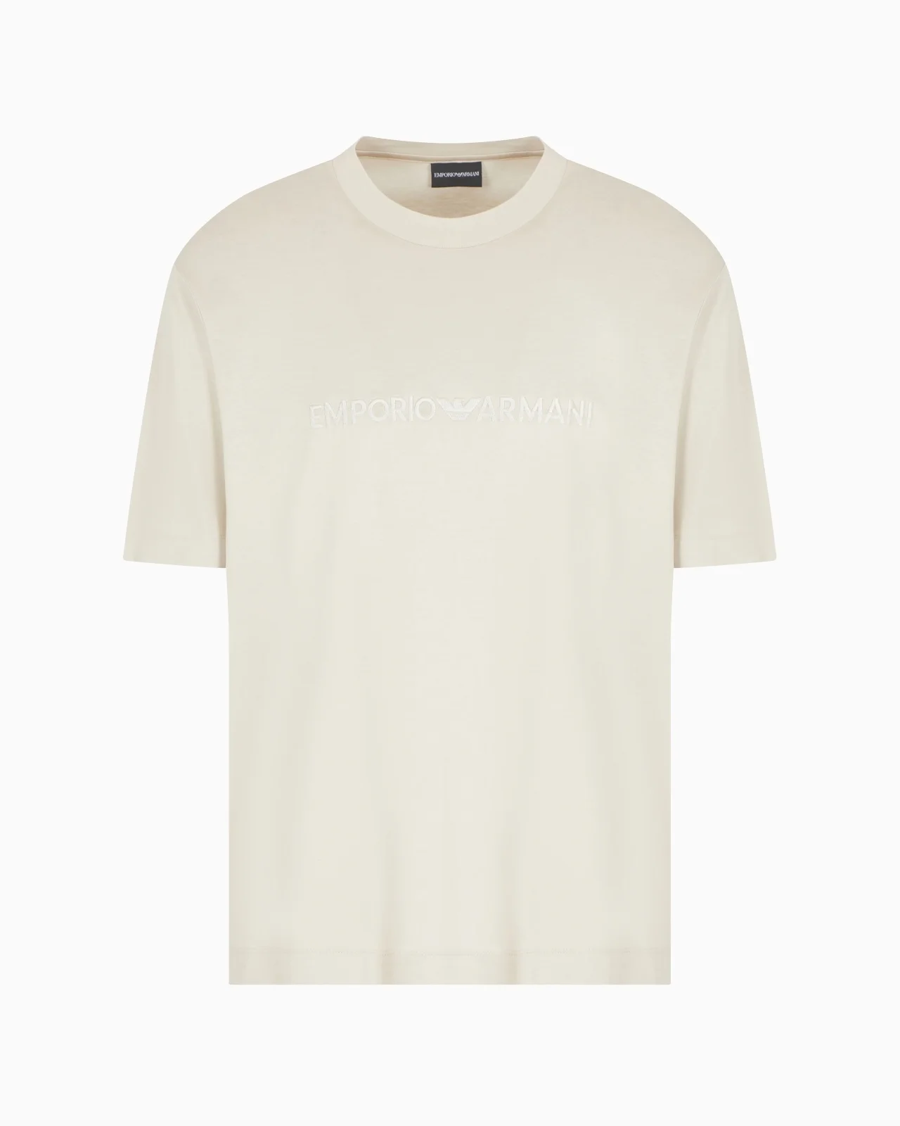 ASV JERSEY-LYOCELL BLEND T-SHIRT WITH EMPORIO ARMANI EMBROIDERY - 1