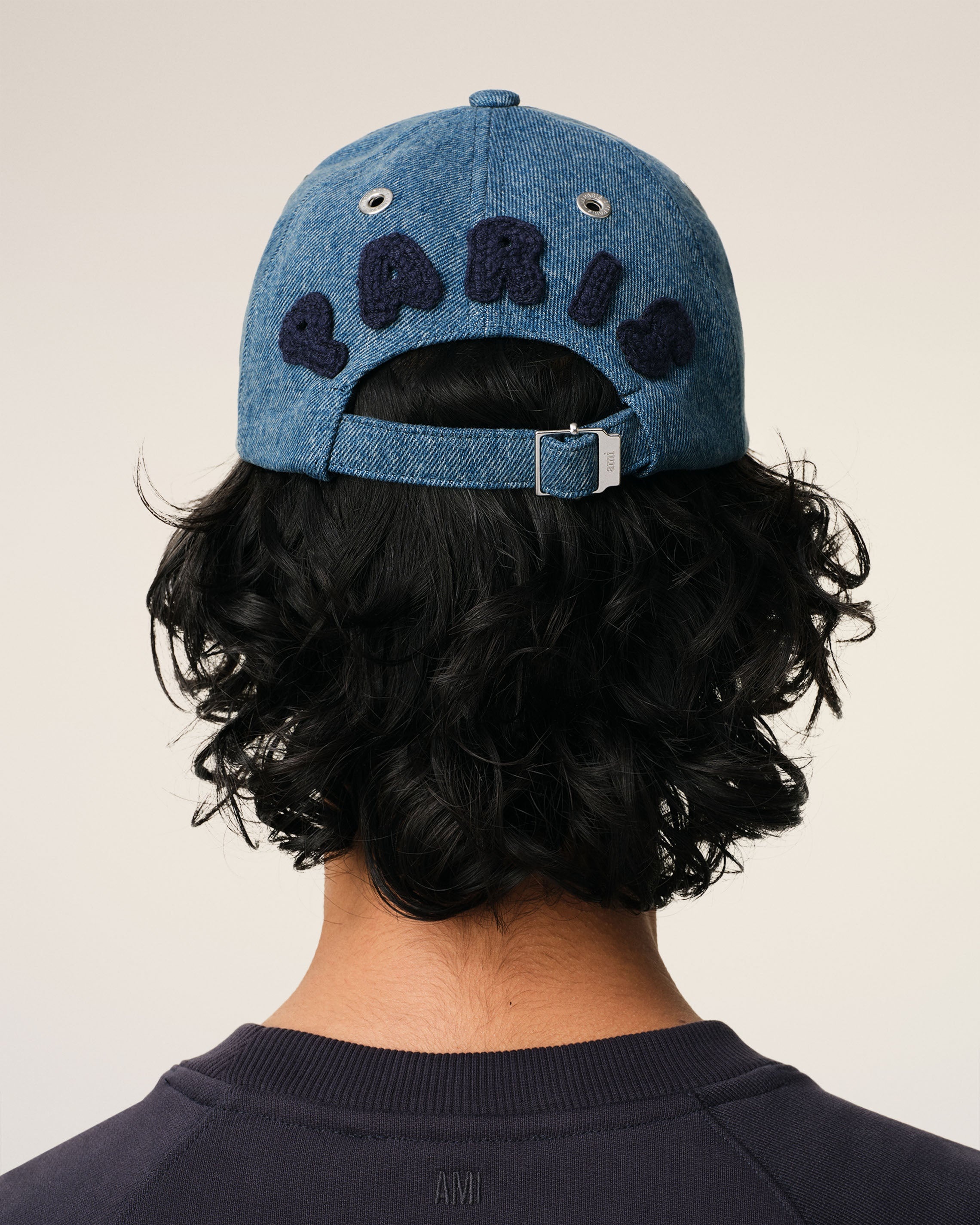 BLUE COTTON AMI PARIS PATCH TRUCKER CAP - 6