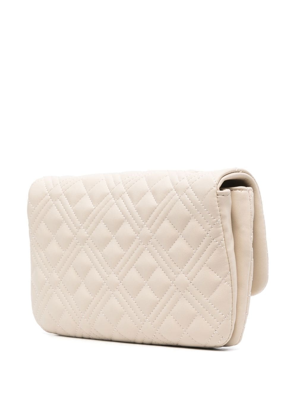 logo-plaque quilted crossbody bag - 3