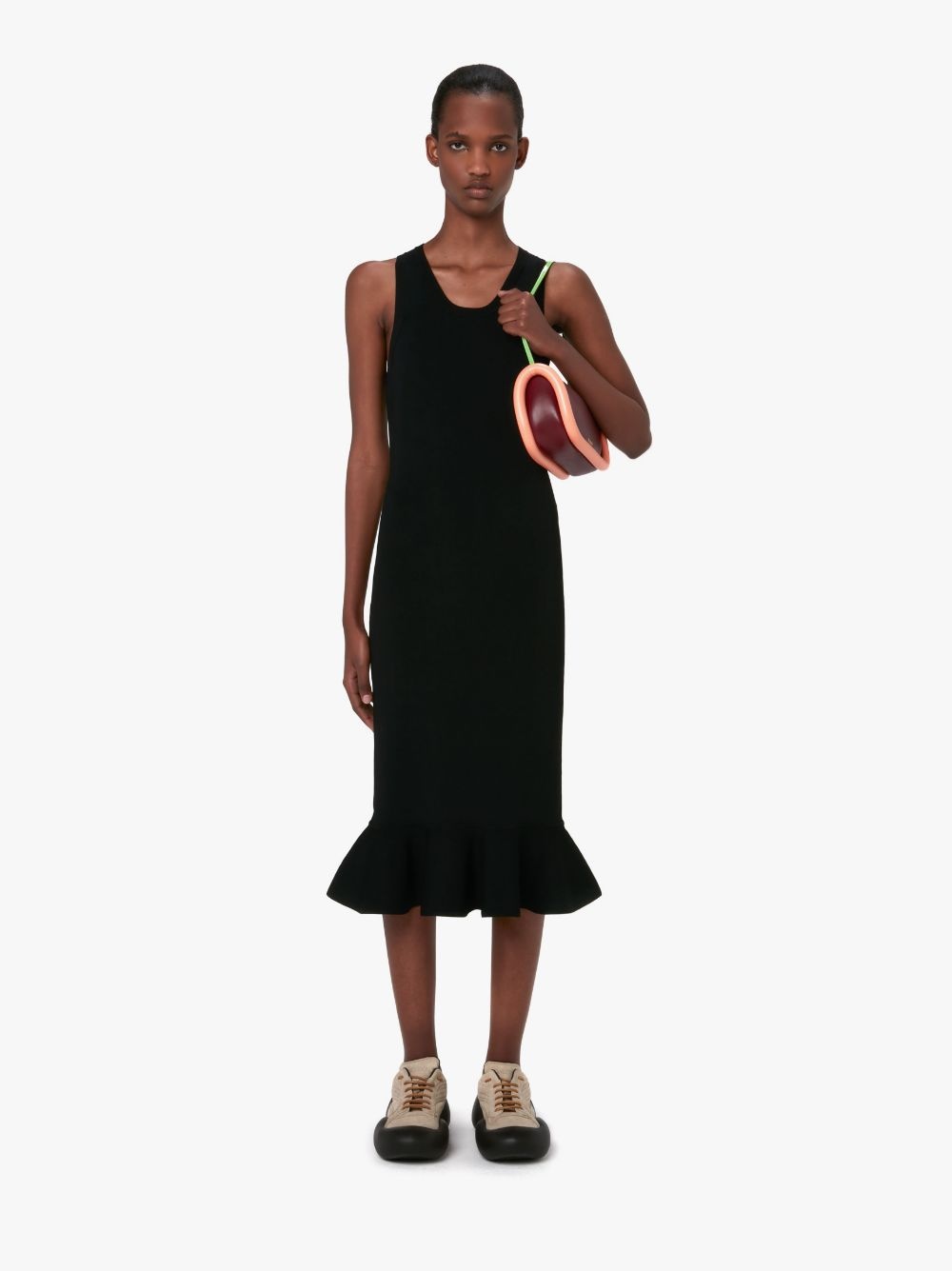 RUFFLED HEM SLEEVELESS DRESS - 2