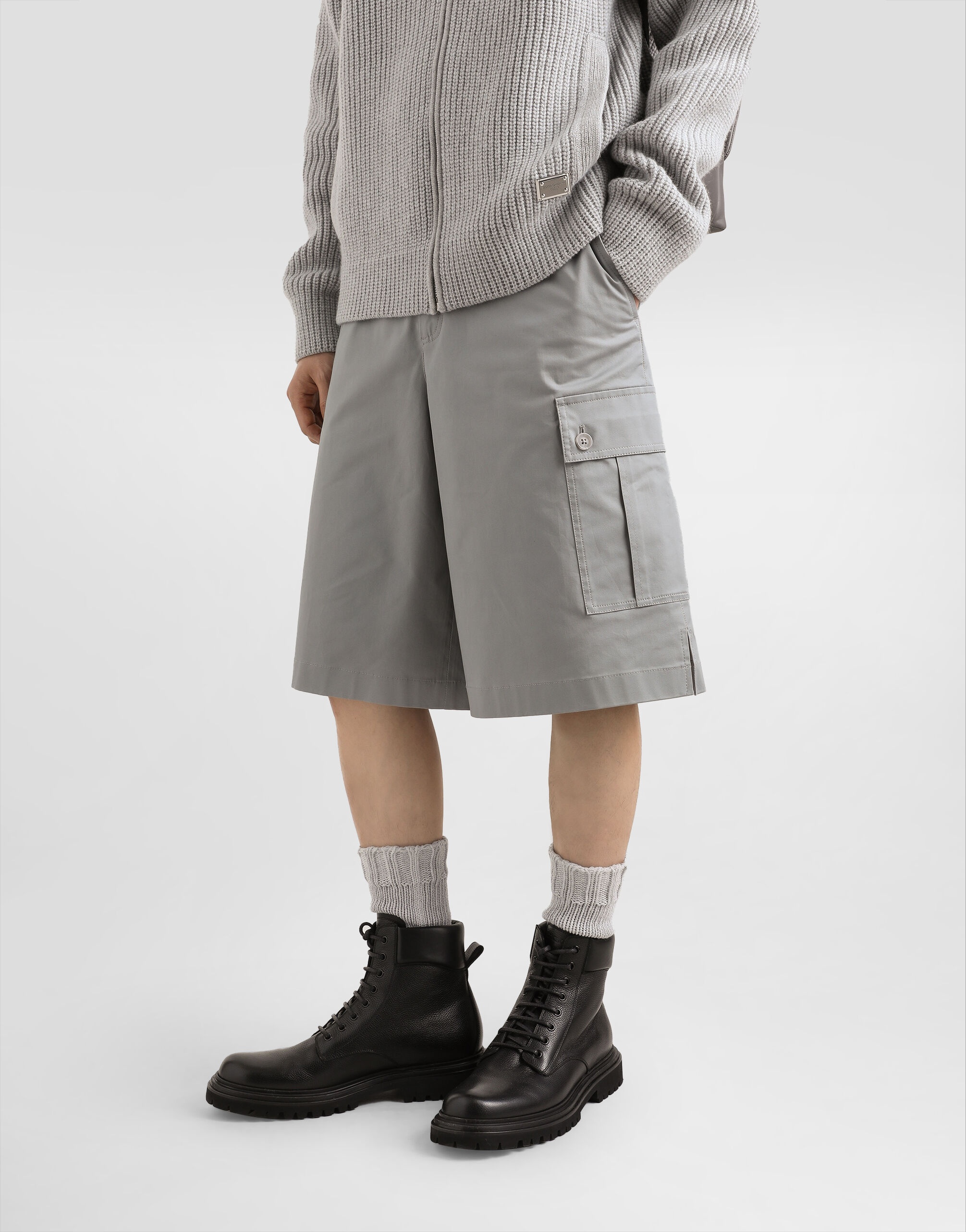 Cotton cargo shorts - 4