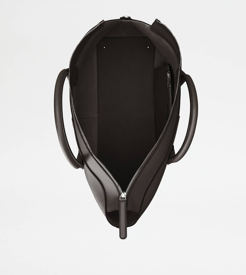 TOD'S DI BAG IN LEATHER LARGE - BROWN 4