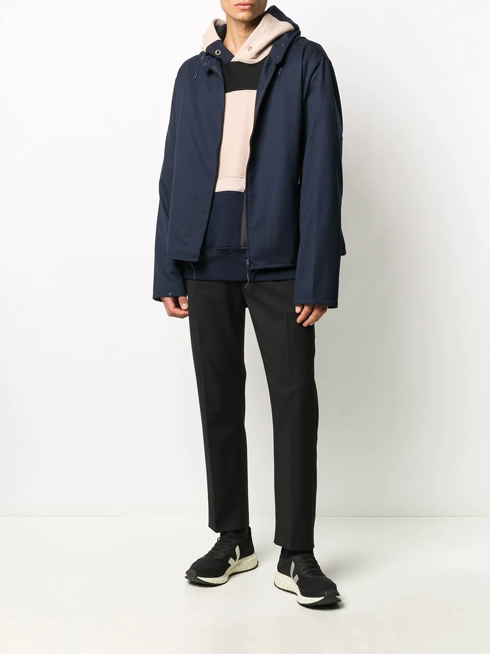 hooded zip-up track jacket - 2