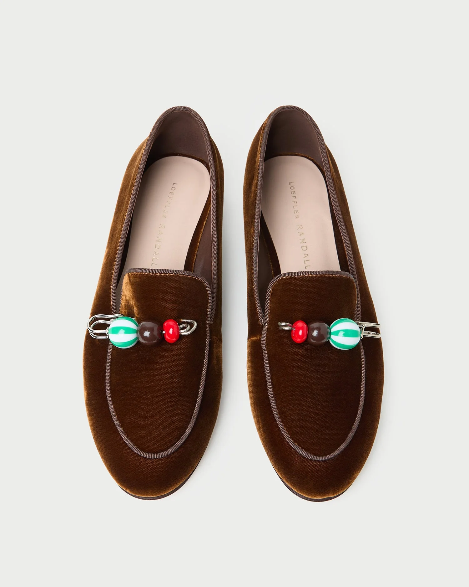 Vale Dark Brown Velvet Loafer - 1